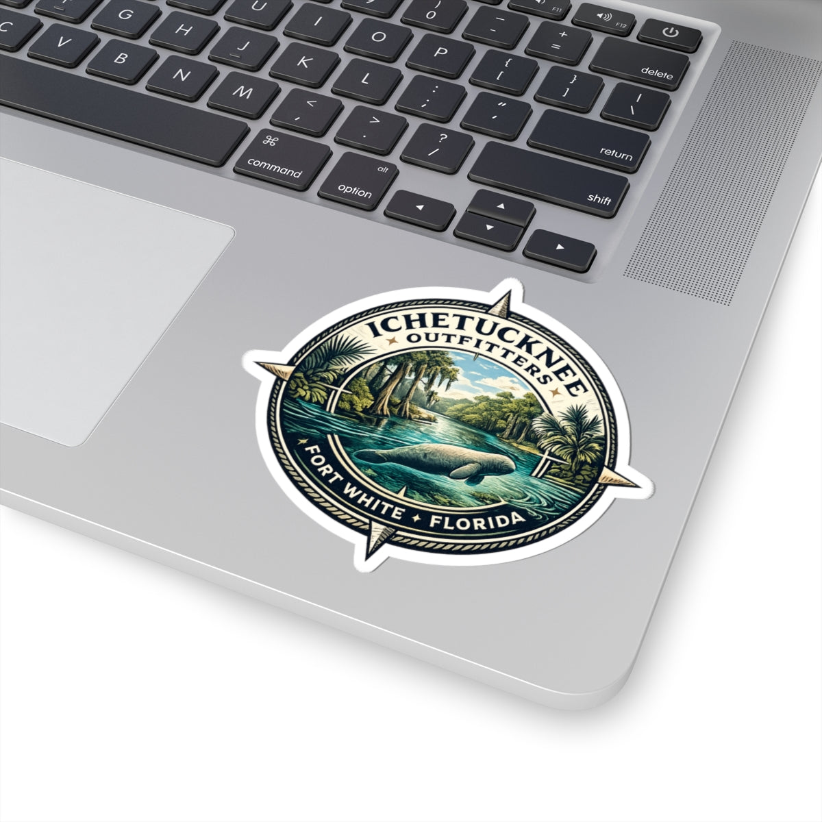 Ichetucknee Outfitters Compass Logo Sticker – Fort White, Florida