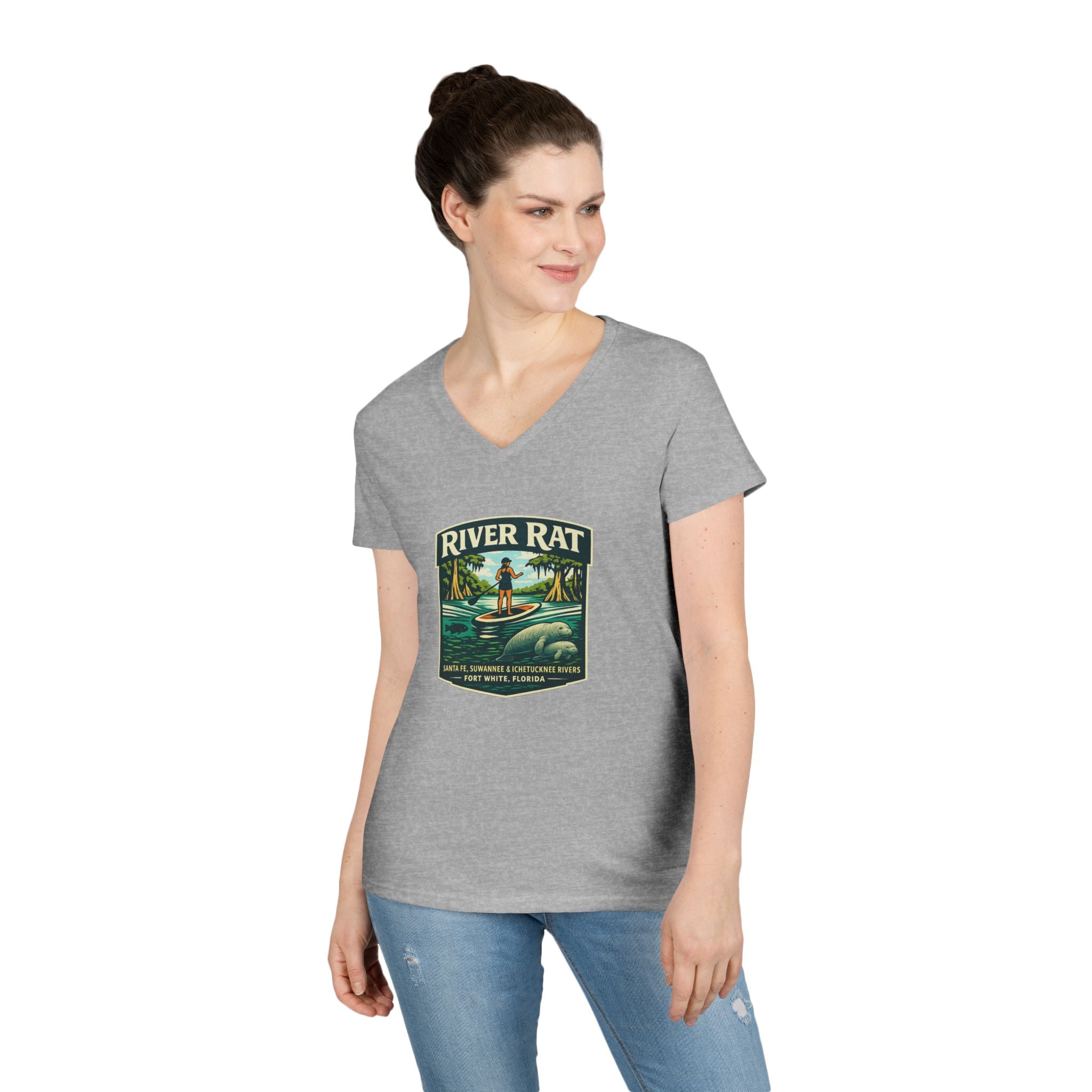 River Rat Ladies T-Shirt – Santa Fe, Suwannee & Ichetucknee Rivers | Fort White Florida Springs Tee
