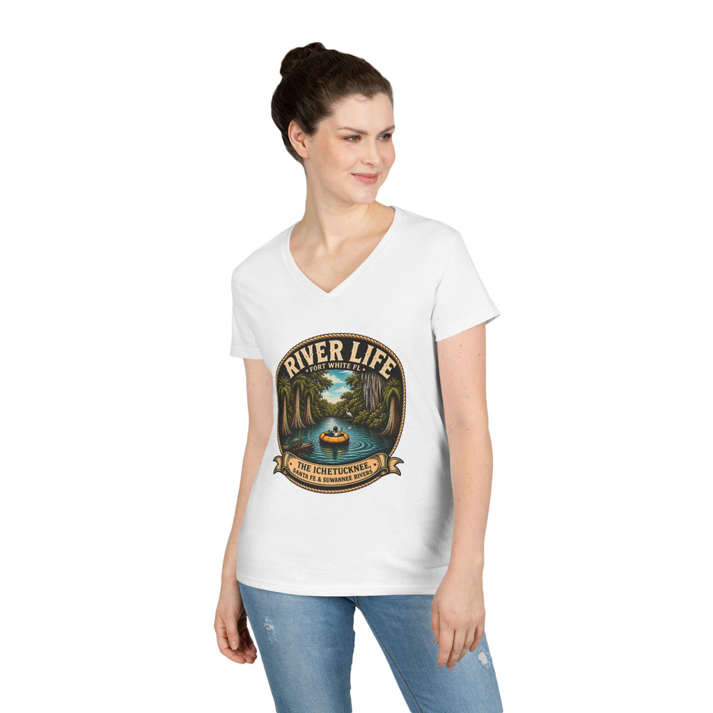 River Life Ladies V-Neck Tee —The Keene for Her