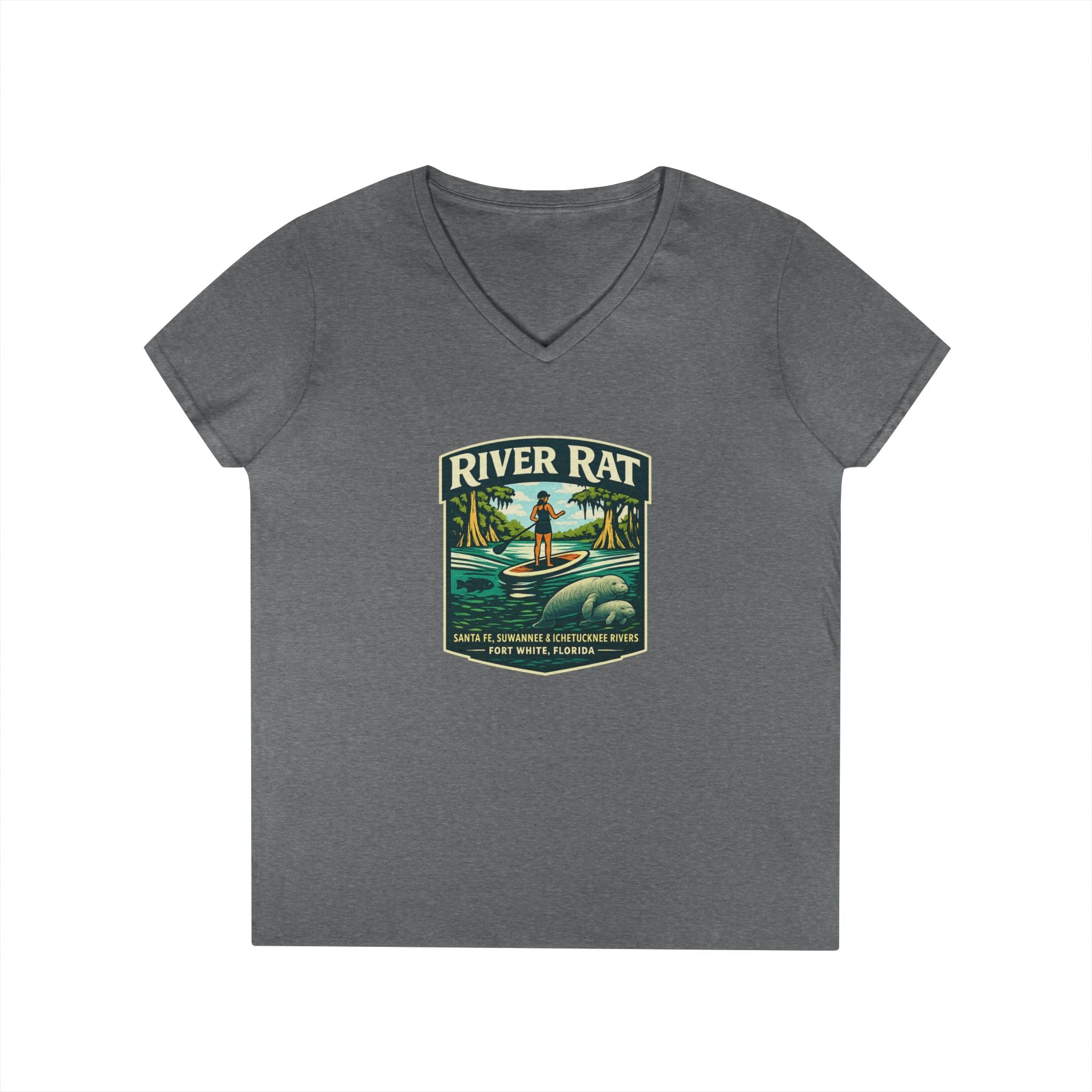 River Rat Ladies T-Shirt – Santa Fe, Suwannee & Ichetucknee Rivers | Fort White Florida Springs Tee