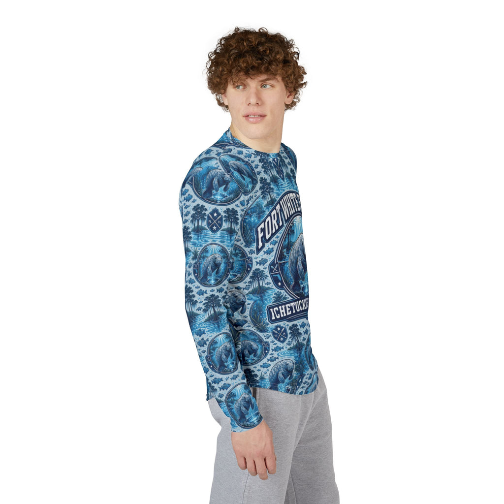Fort White Florida Manatee Springs All-Over Print Long Sleeve Shirt