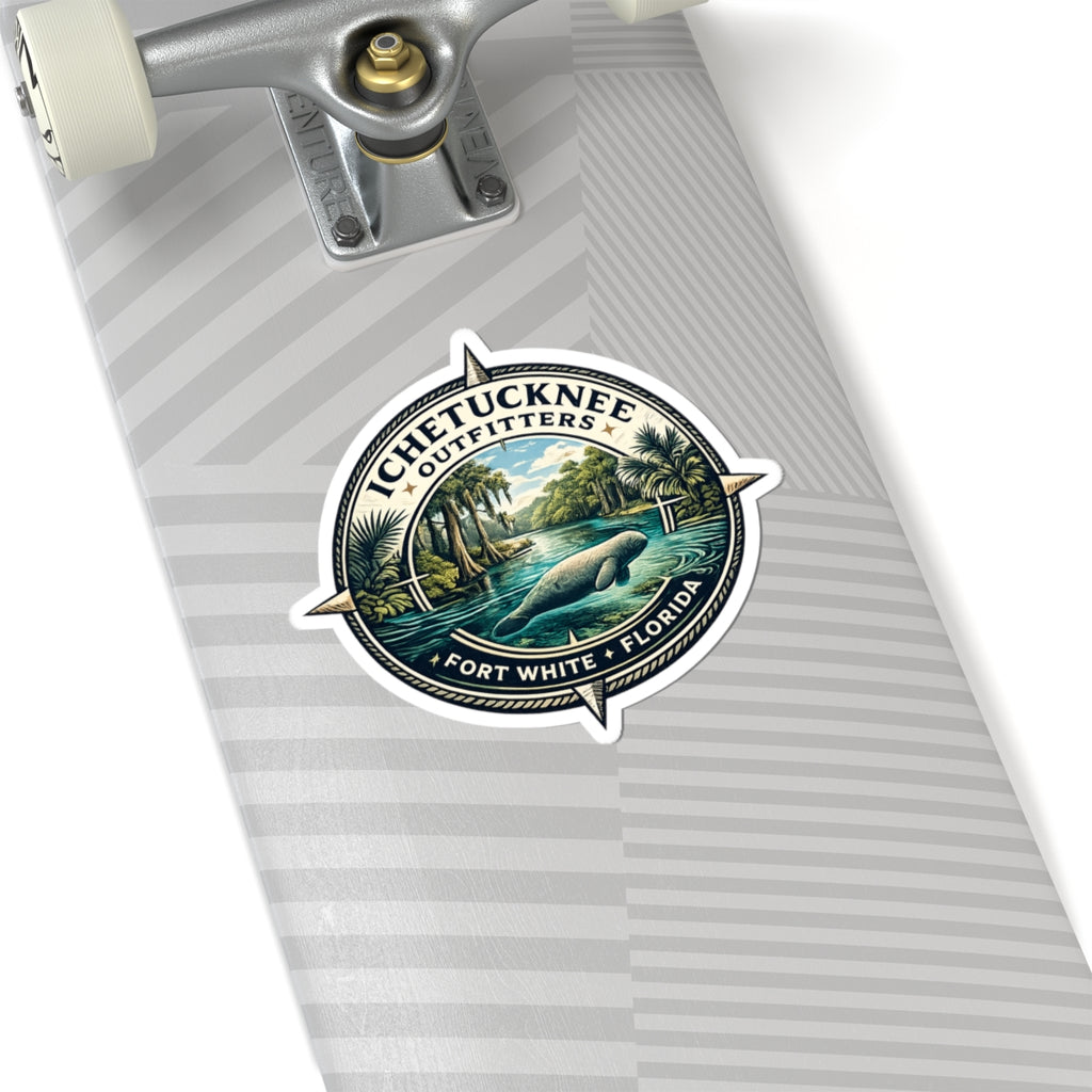 Ichetucknee Outfitters Compass Logo Sticker – Fort White, Florida