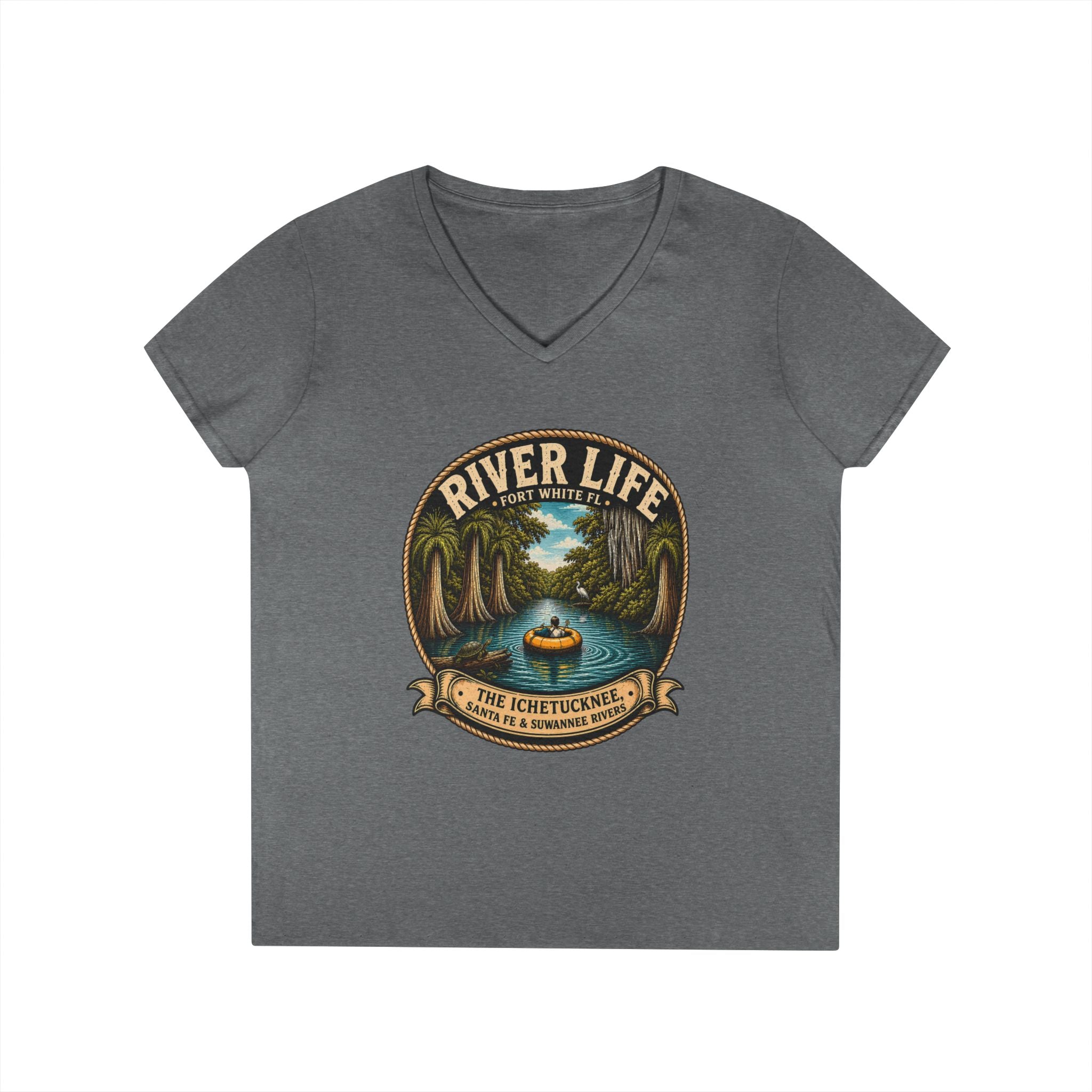 River Life Ladies V-Neck Tee —The Keene for Her
