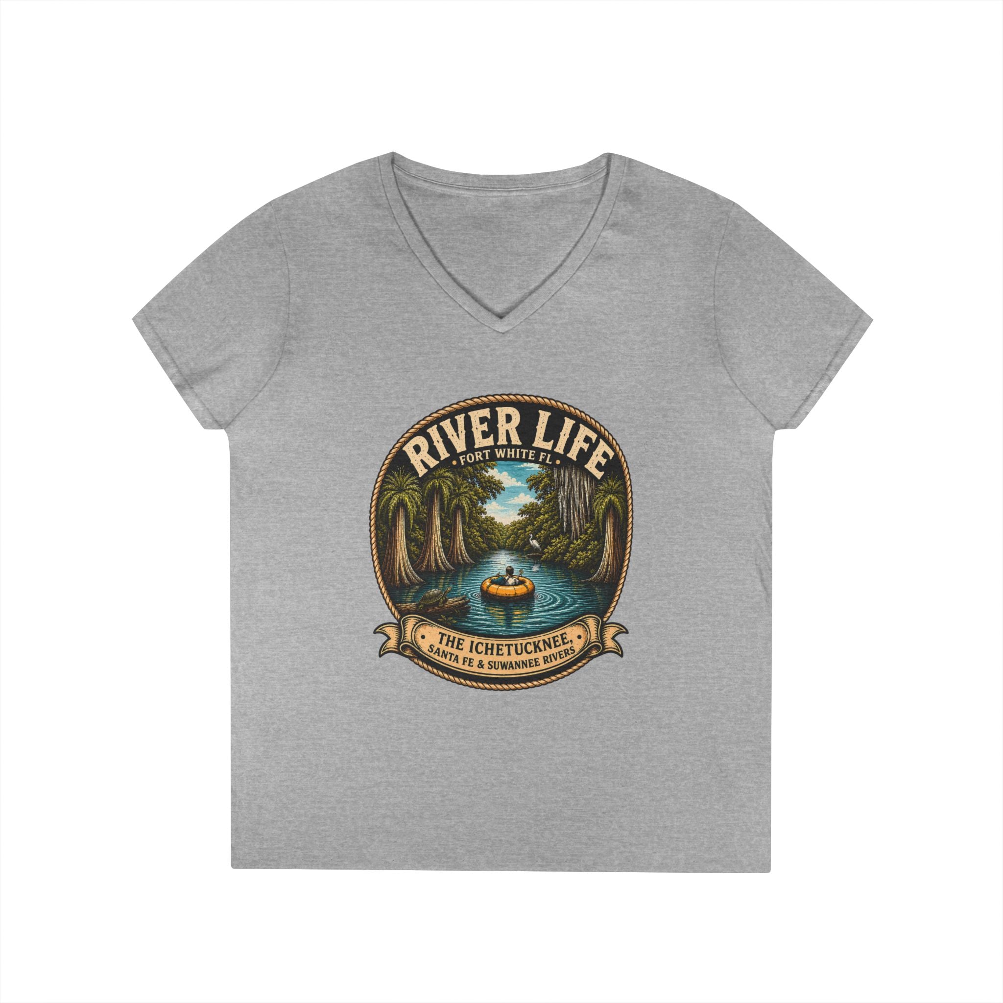 River Life Ladies V-Neck Tee —The Keene for Her