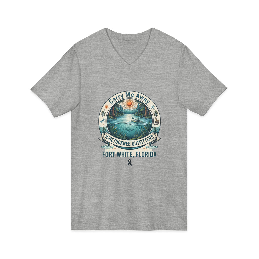 Fort White, Florida — 'Carry Me Away' Vintage Surf Graphic V‑Neck
