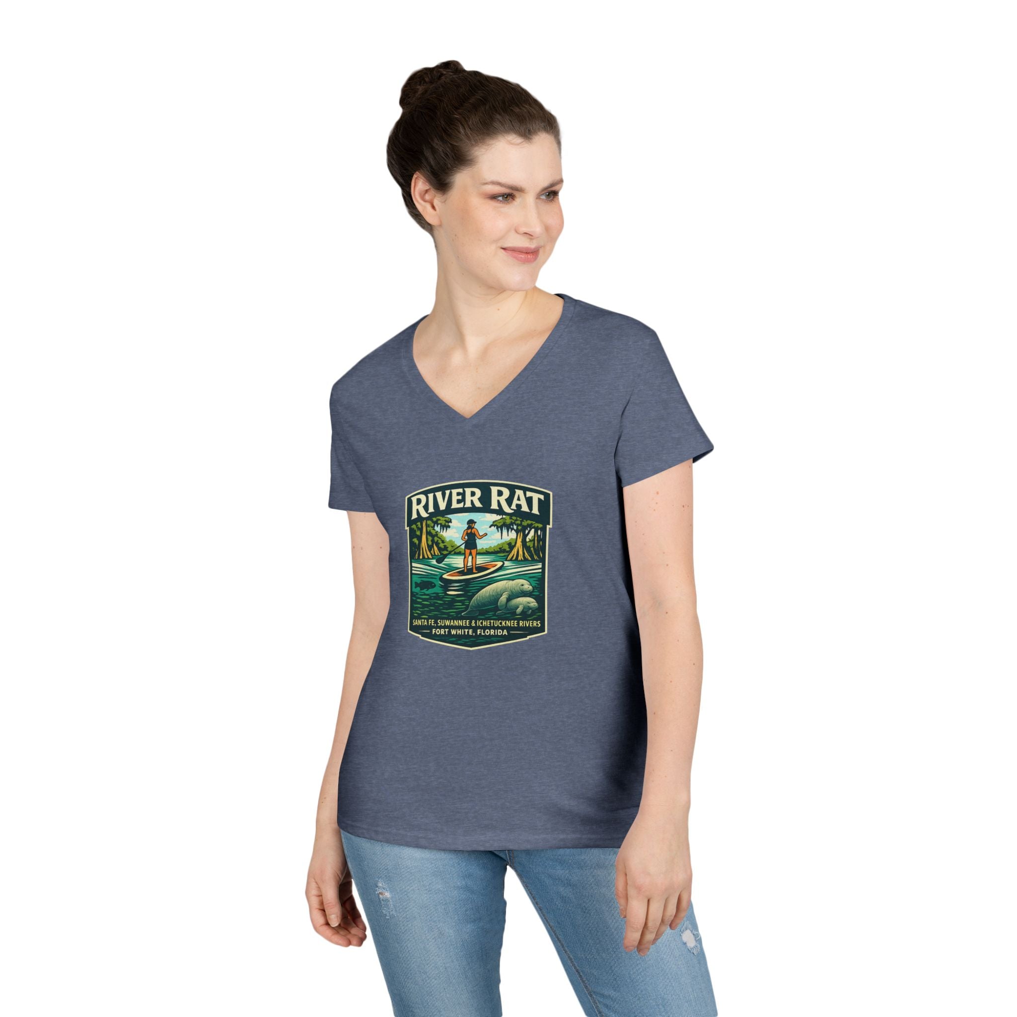 River Rat Ladies T-Shirt – Santa Fe, Suwannee & Ichetucknee Rivers | Fort White Florida Springs Tee