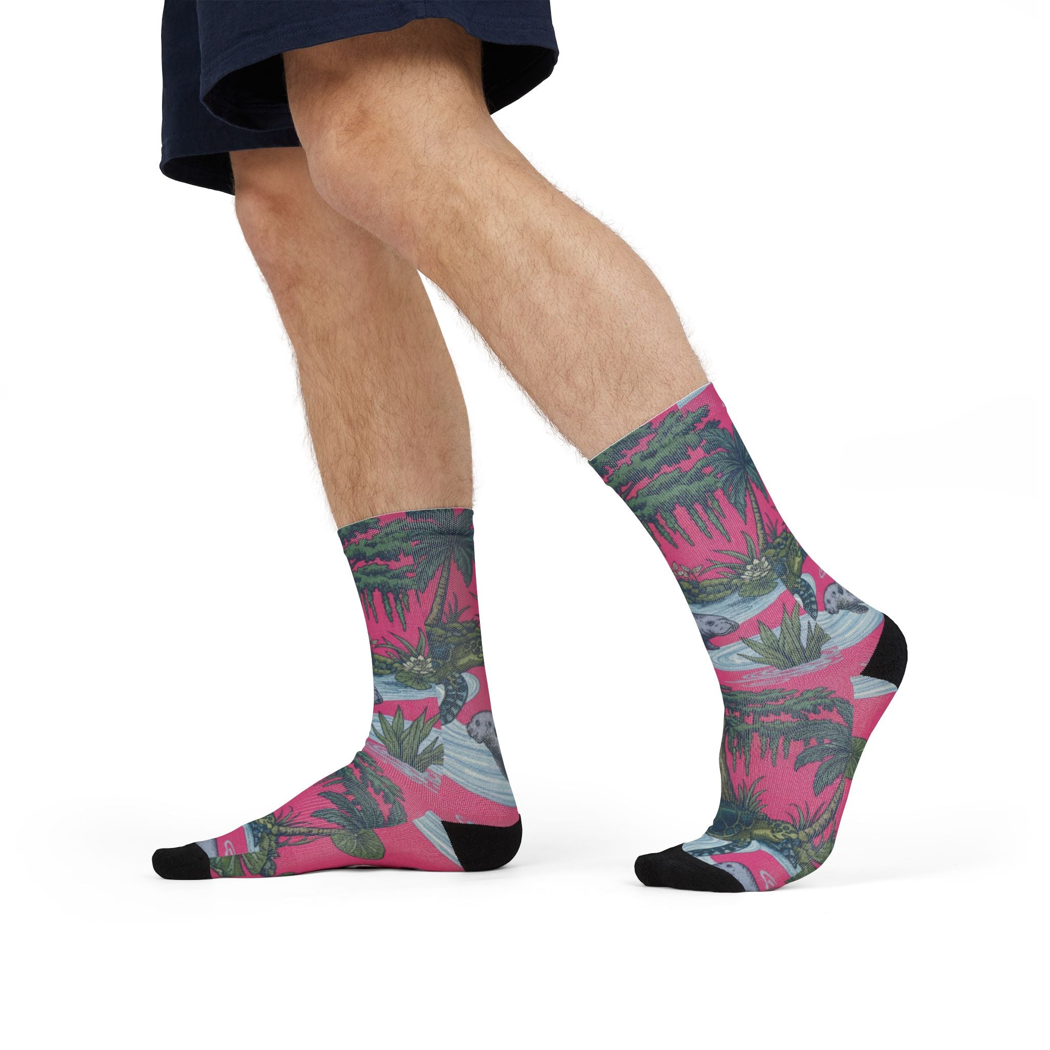 North Florida River Socks — Florida Springs Wildlife All-Over Print | Fort White, FL