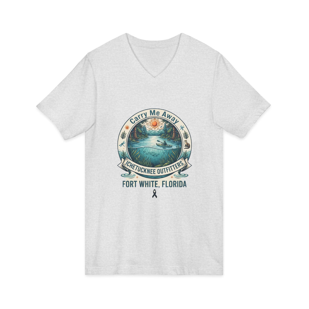 Fort White, Florida — 'Carry Me Away' Vintage Surf Graphic V‑Neck