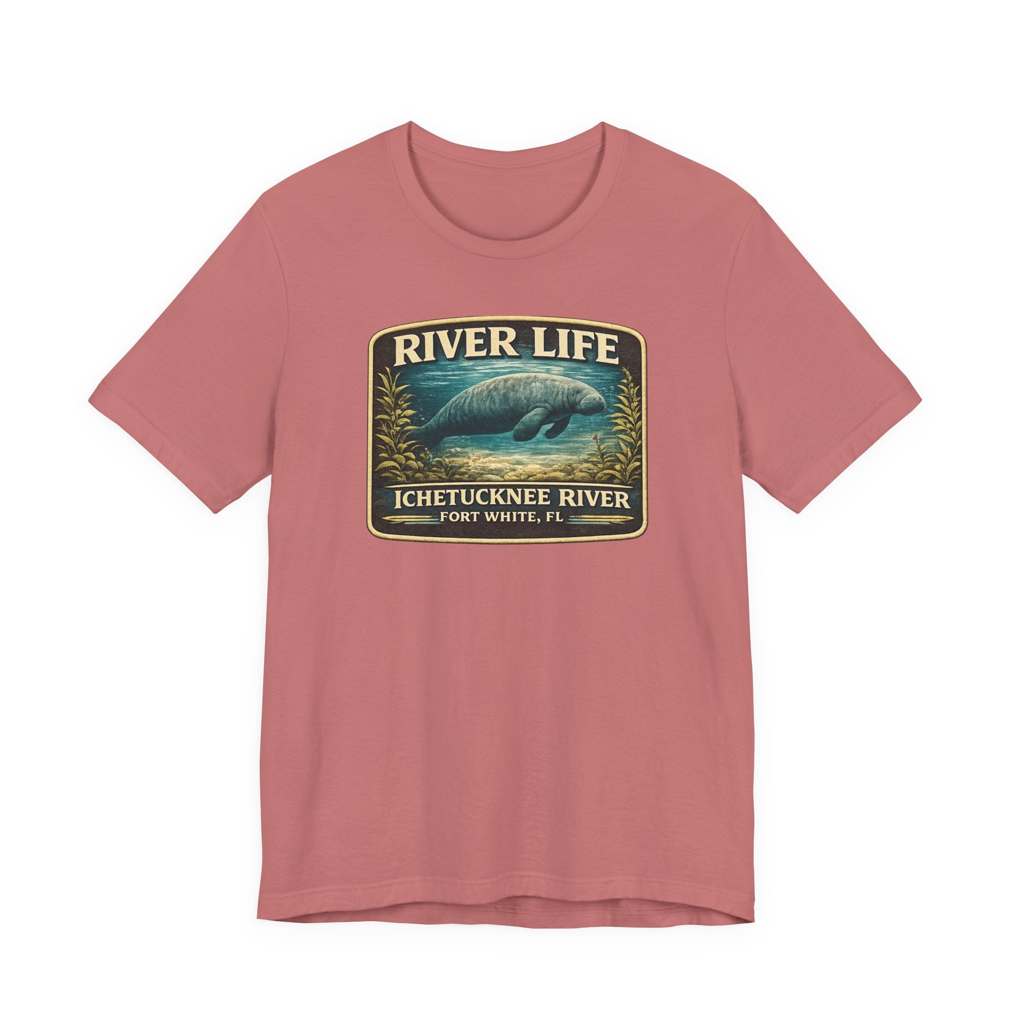 River Life Manatee T-Shirt — Ichetucknee River, Fort White FL