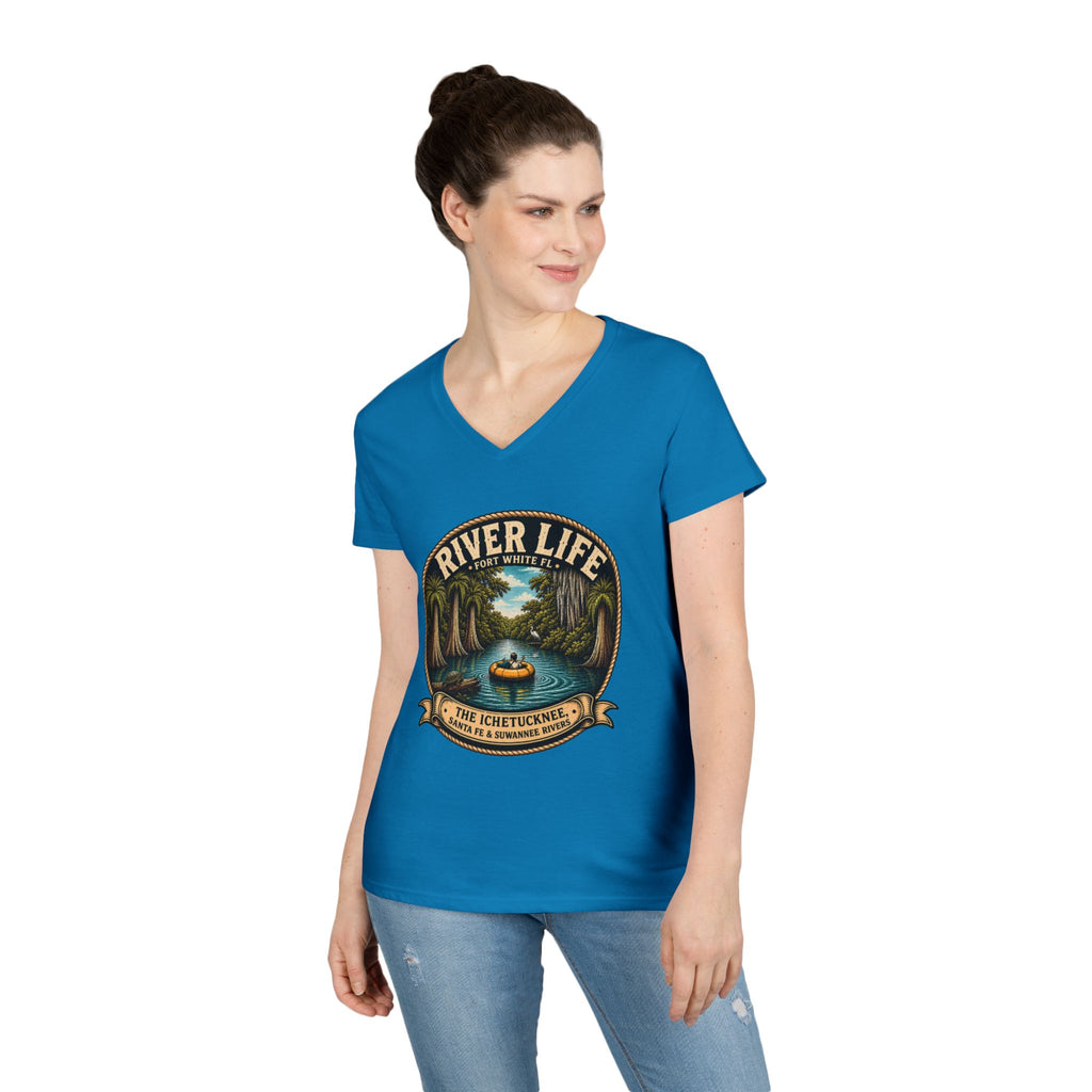 River Life Ladies V-Neck Tee —The Keene for Her