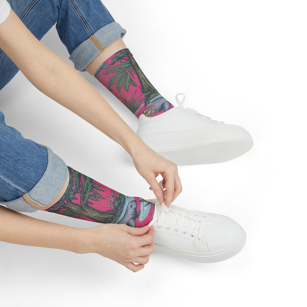 North Florida River Socks — Florida Springs Wildlife All-Over Print | Fort White, FL