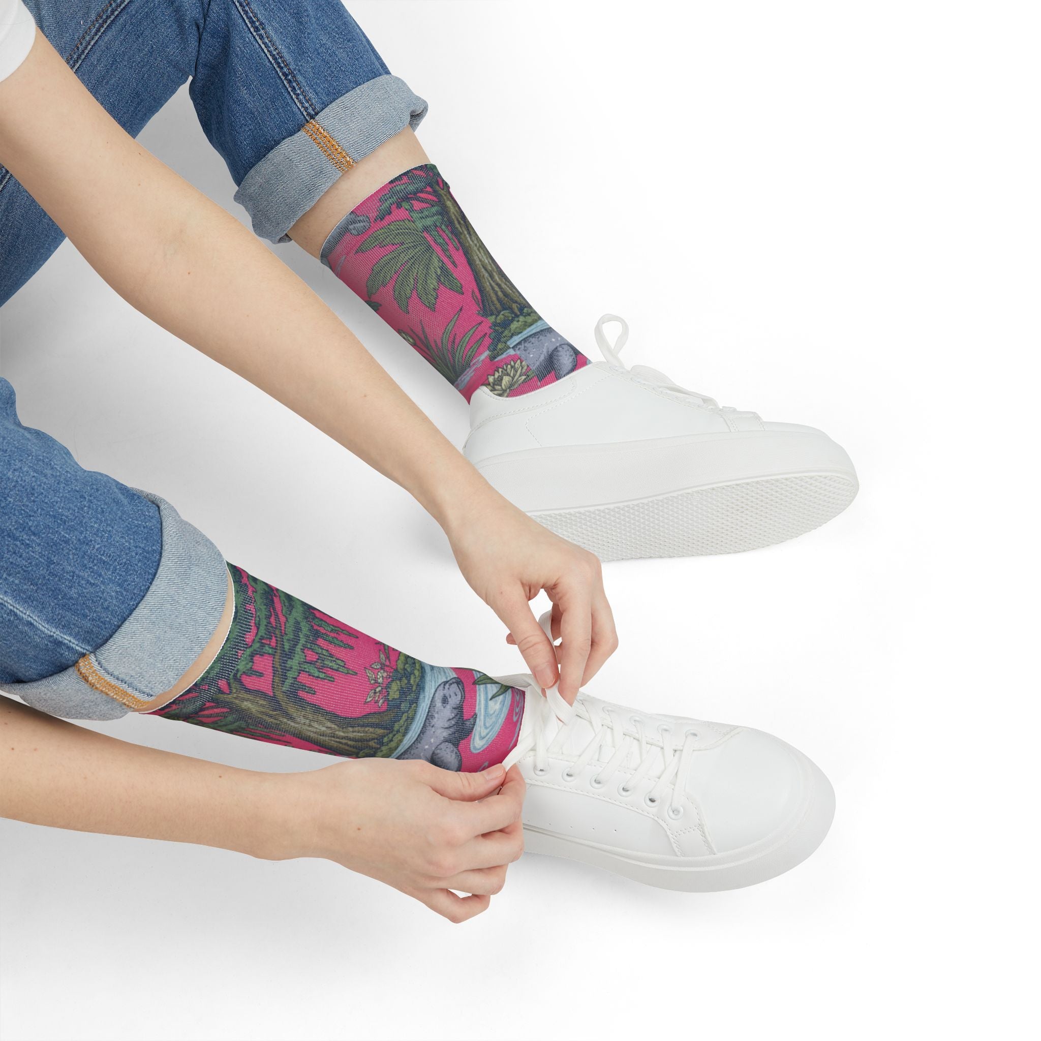 North Florida River Socks — Florida Springs Wildlife All-Over Print | Fort White, FL