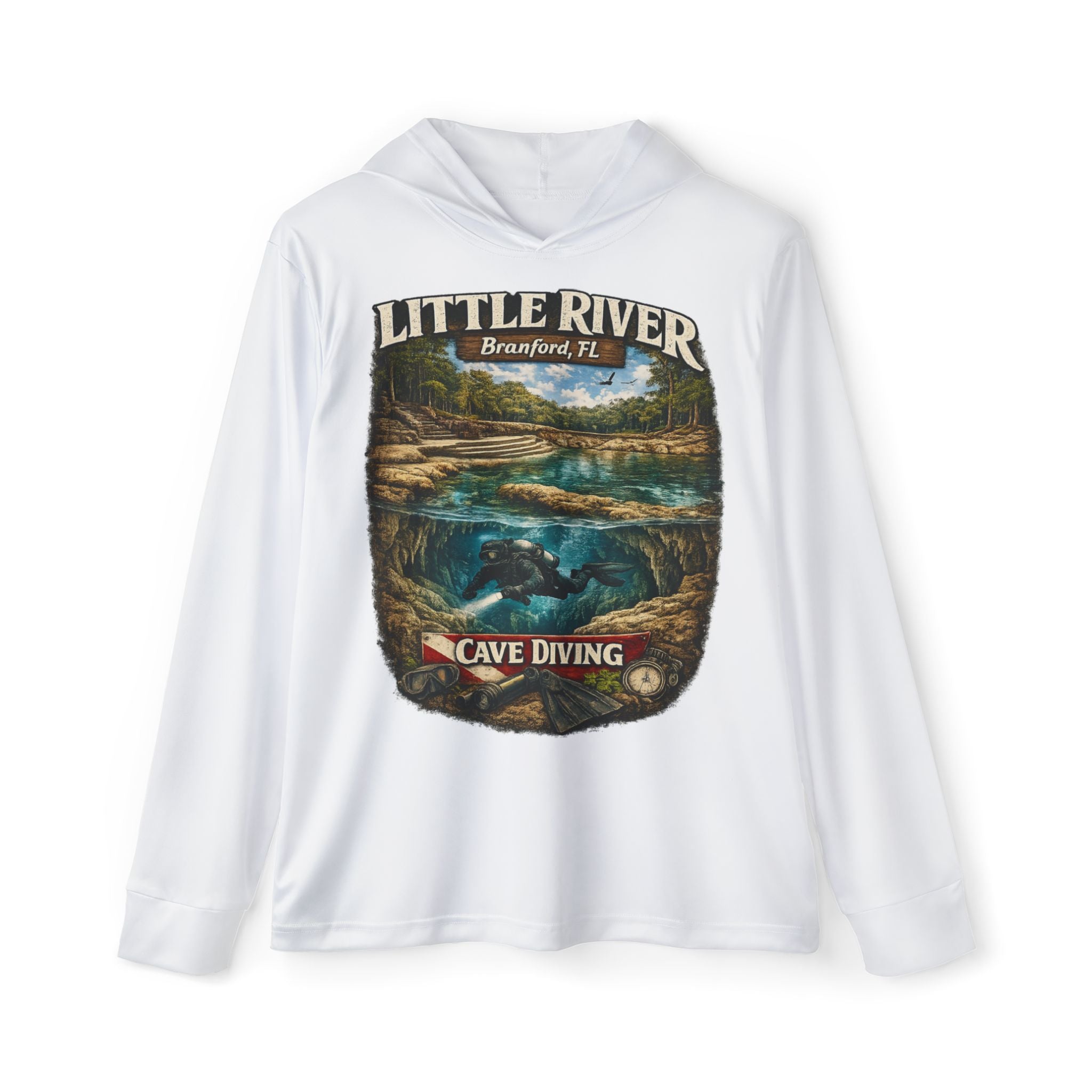 Little River Dive Performance Hoodie – Moisture-Wicking Long Sleeve Spring  Warm-Up
