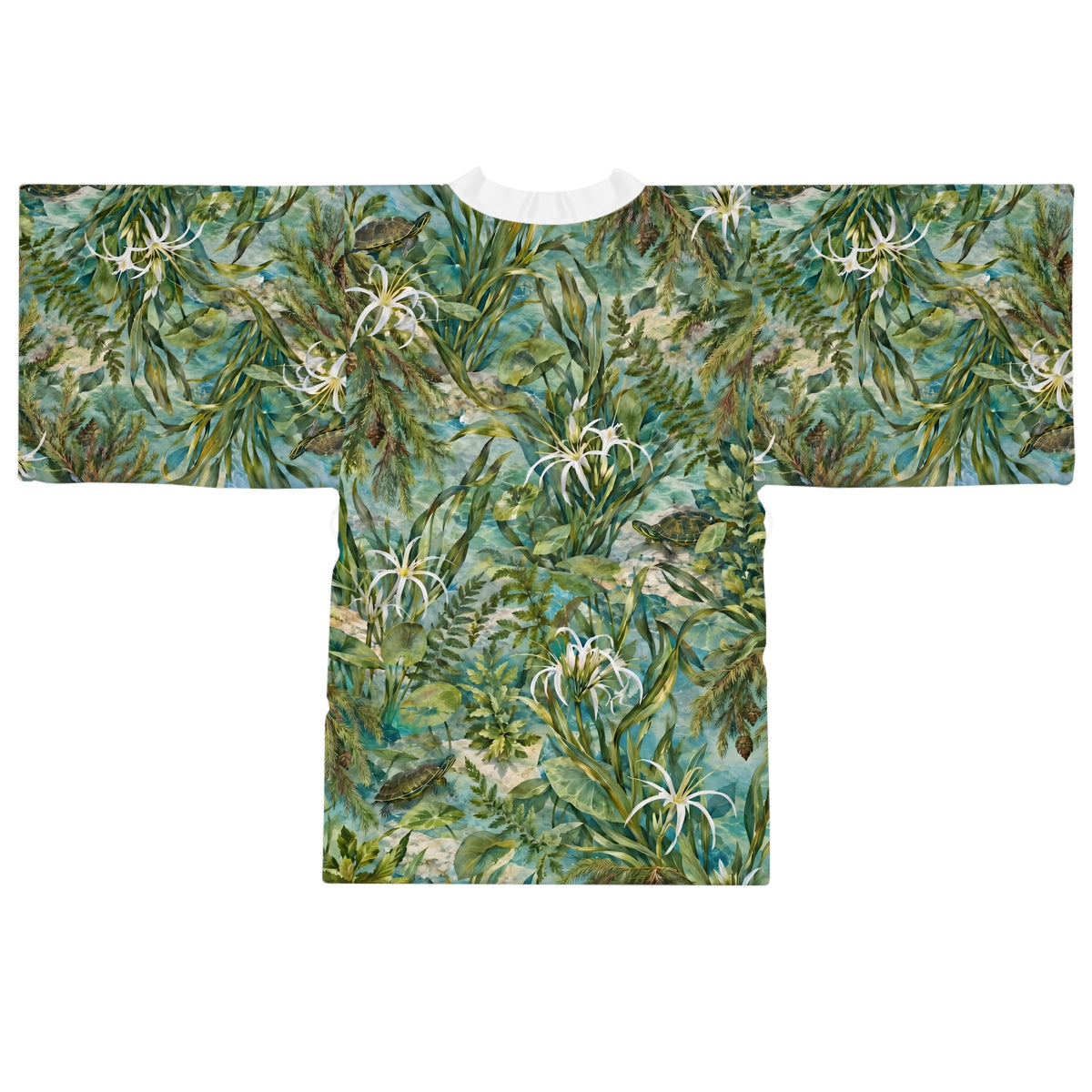 Springside Garden Long Sleeve Kimono Robe