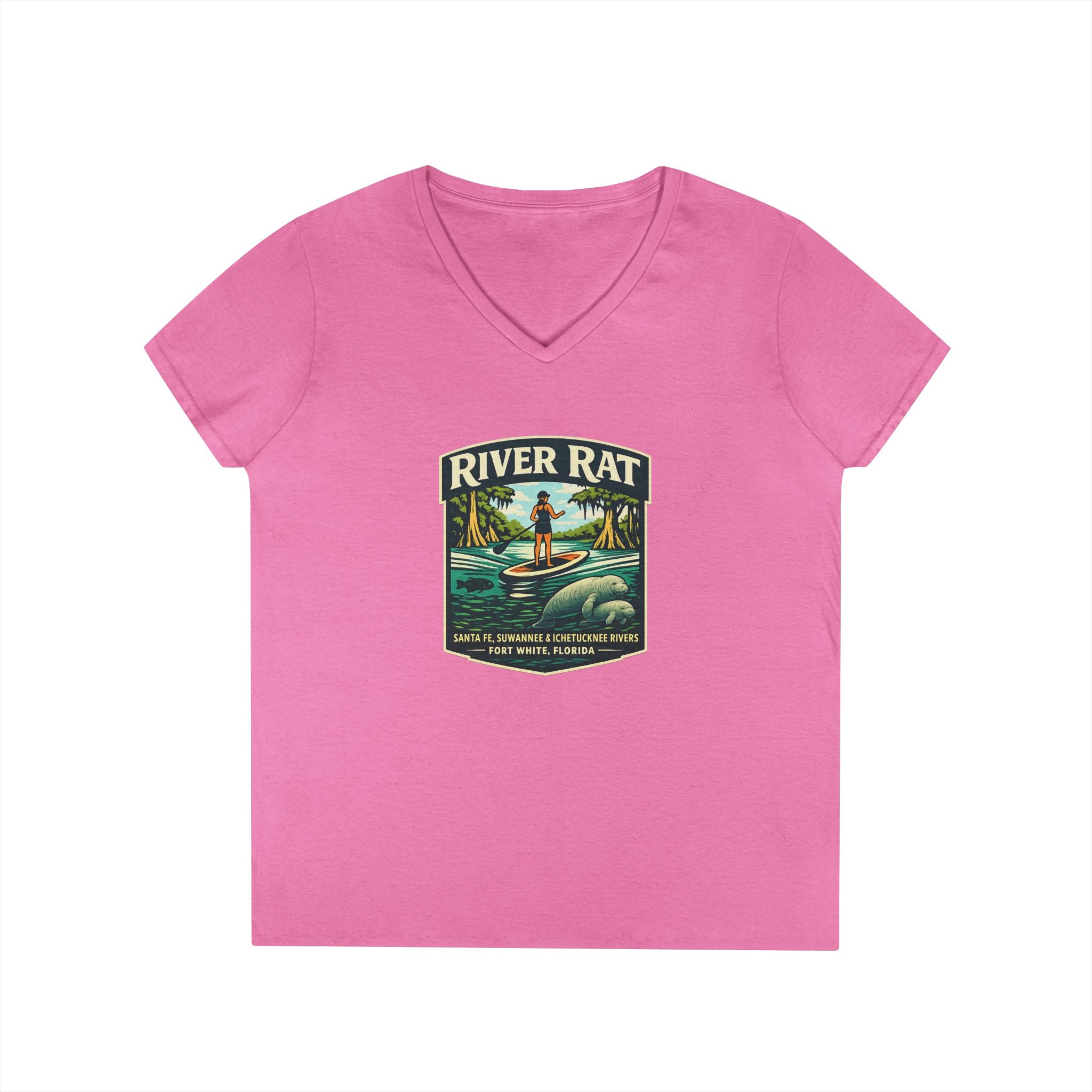 River Rat Ladies T-Shirt – Santa Fe, Suwannee & Ichetucknee Rivers | Fort White Florida Springs Tee