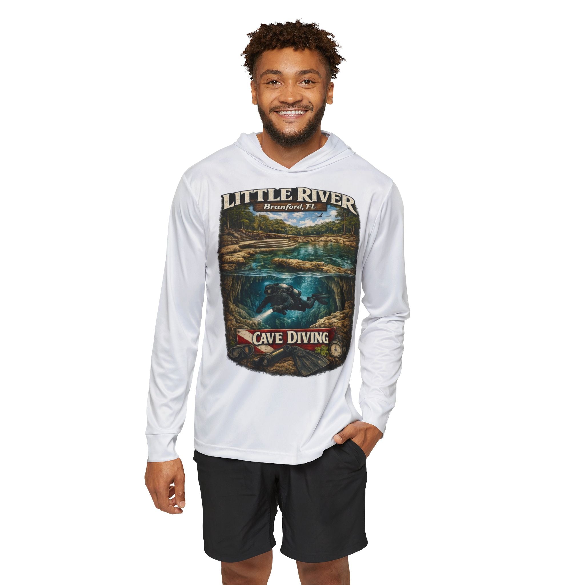 Little River Dive Performance Hoodie – Moisture-Wicking Long Sleeve Spring  Warm-Up