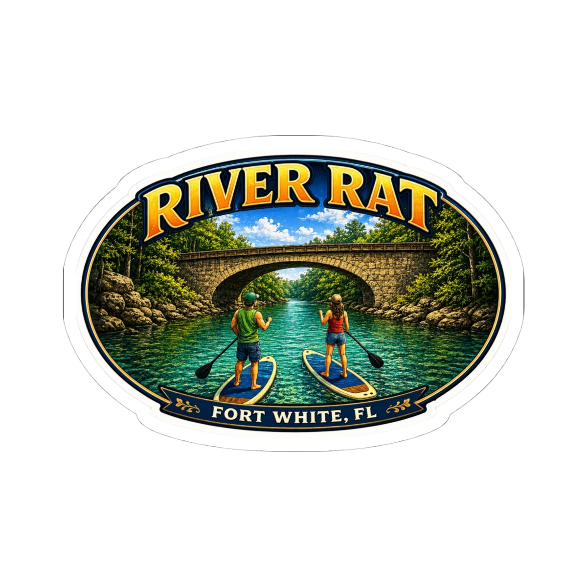 River Rat Old Trestle Paddleboard Sticker – Fort White, Florida