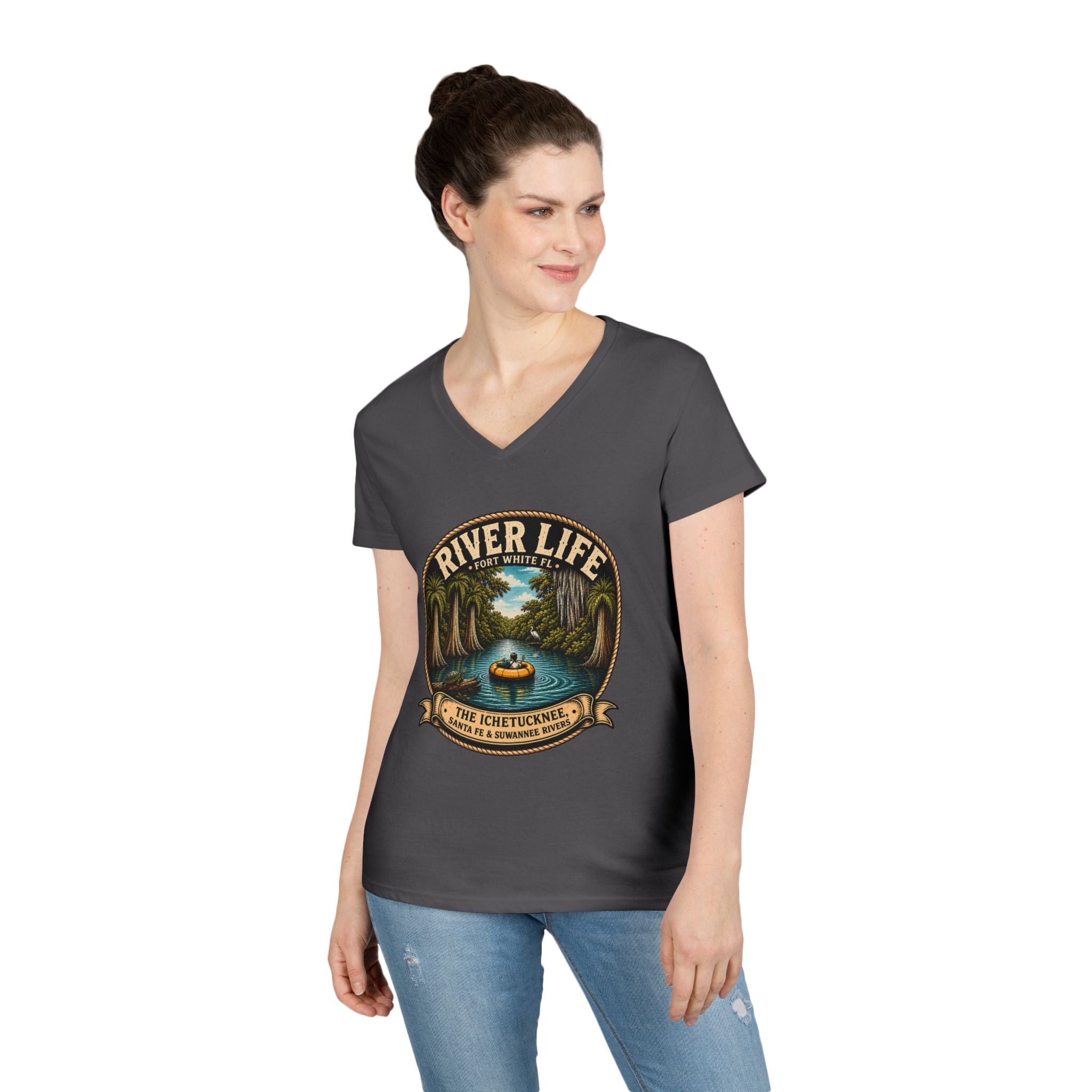 River Life Ladies V-Neck Tee —The Keene for Her