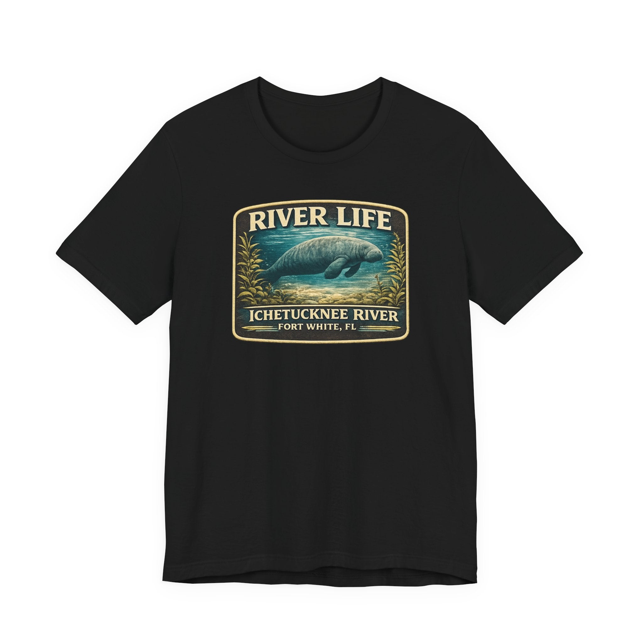 River Life Manatee T-Shirt — Ichetucknee River, Fort White FL