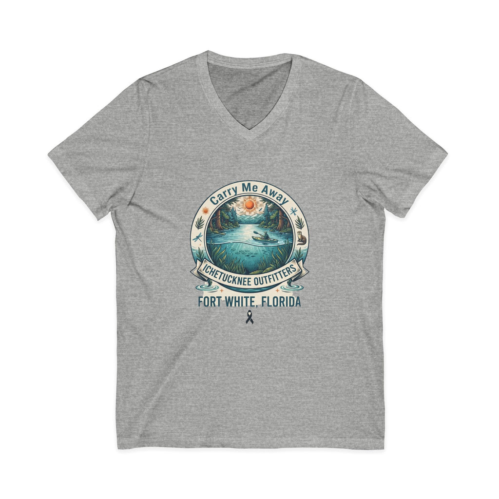Fort White, Florida — 'Carry Me Away' Vintage Surf Graphic V‑Neck