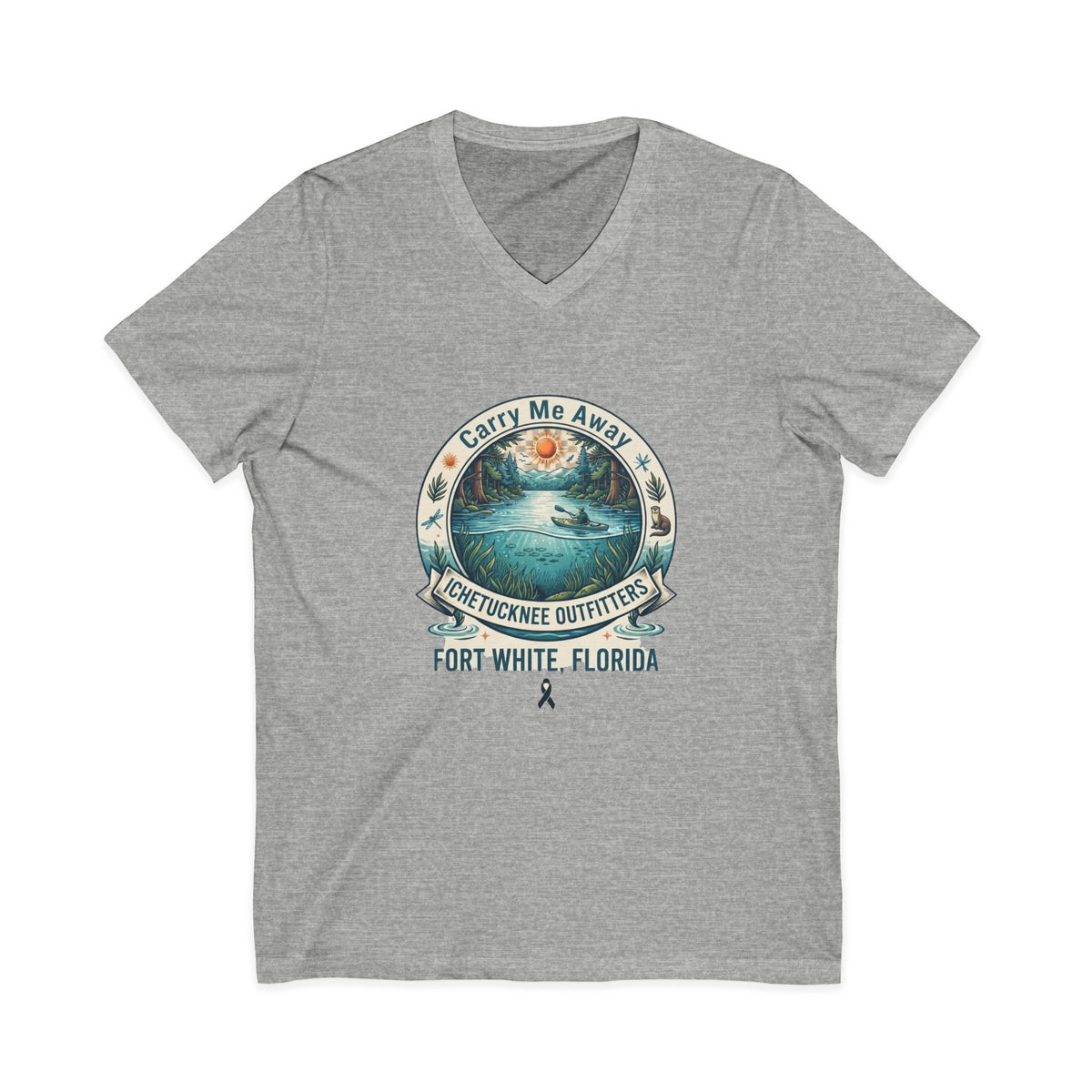 Fort White, Florida — 'Carry Me Away' Vintage Surf Graphic V‑Neck