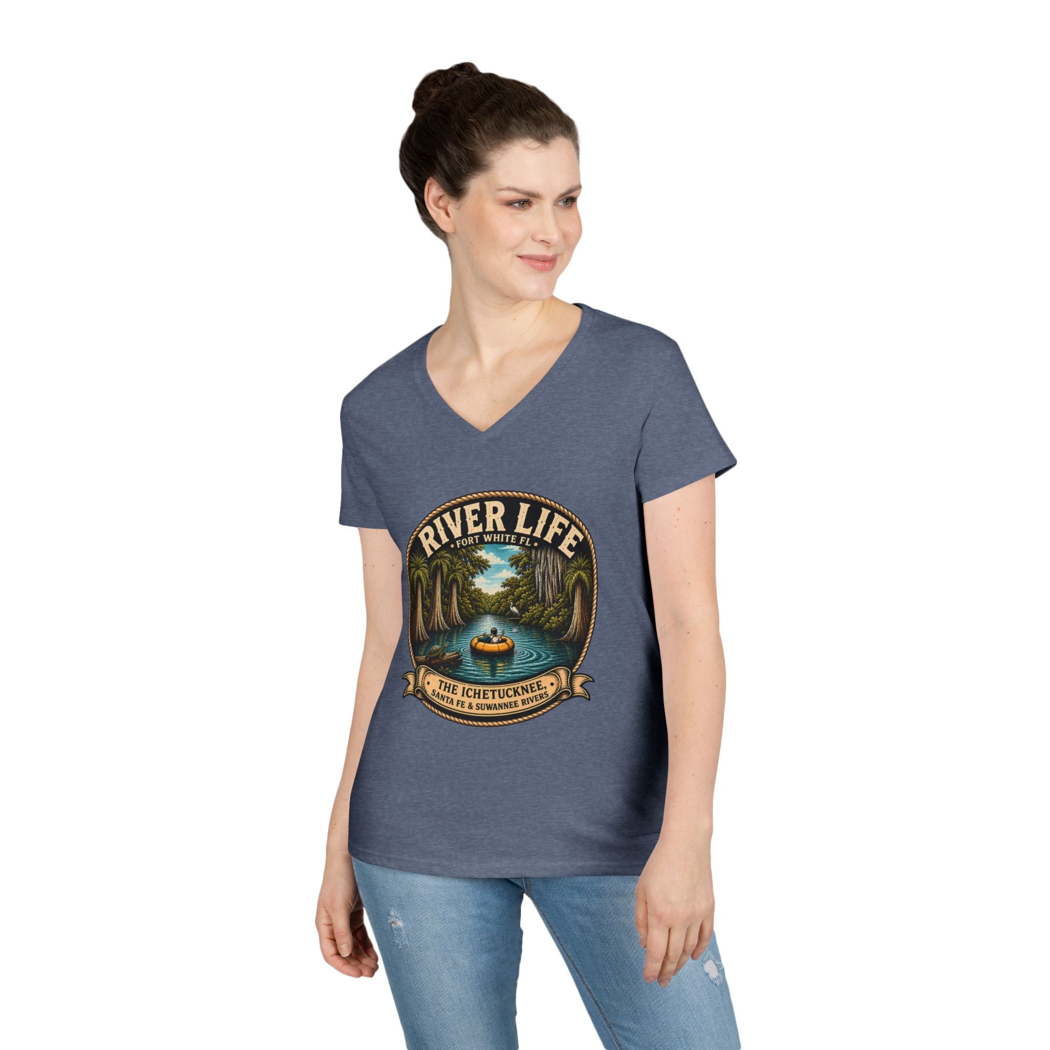 River Life Ladies V-Neck Tee —The Keene for Her