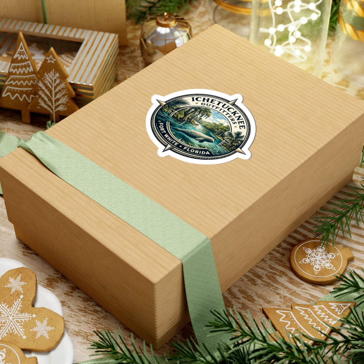 Ichetucknee Outfitters Compass Logo Sticker – Fort White, Florida