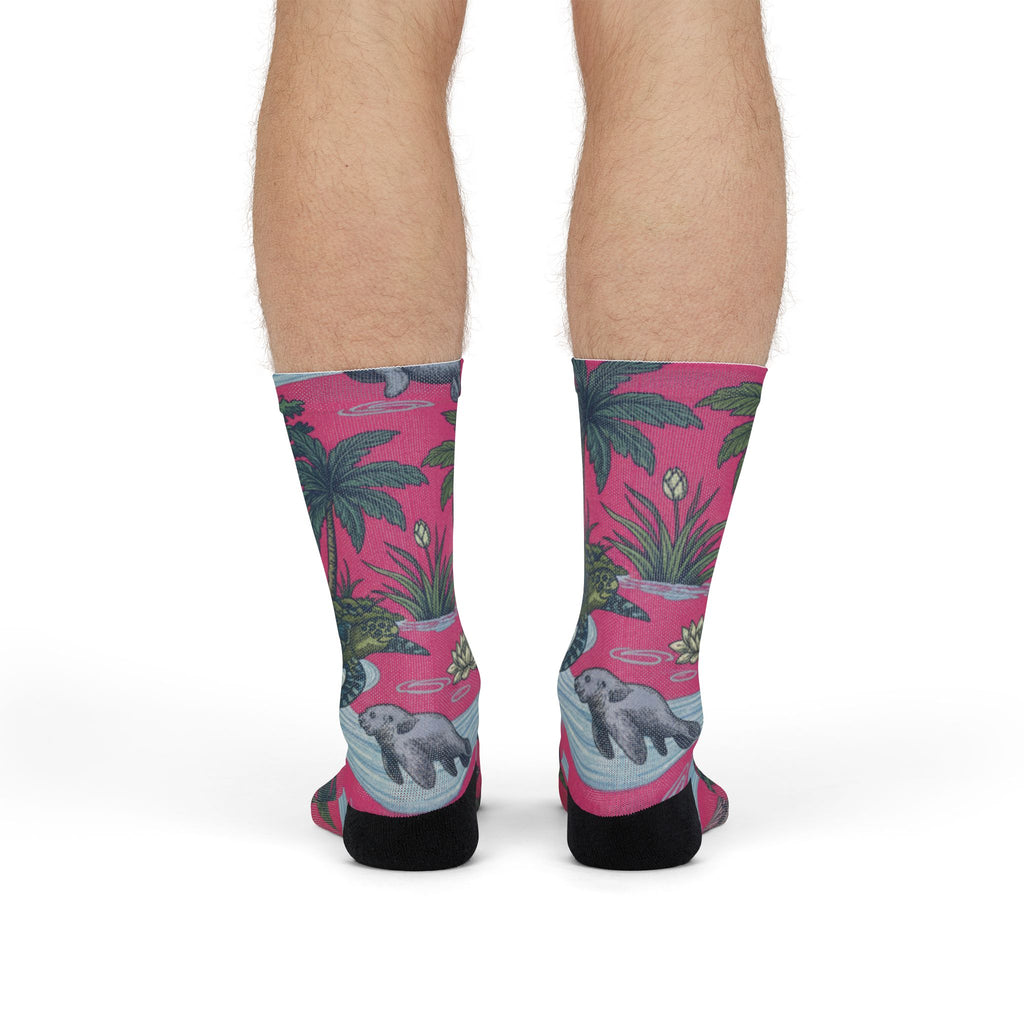 North Florida River Socks — Florida Springs Wildlife All-Over Print | Fort White, FL