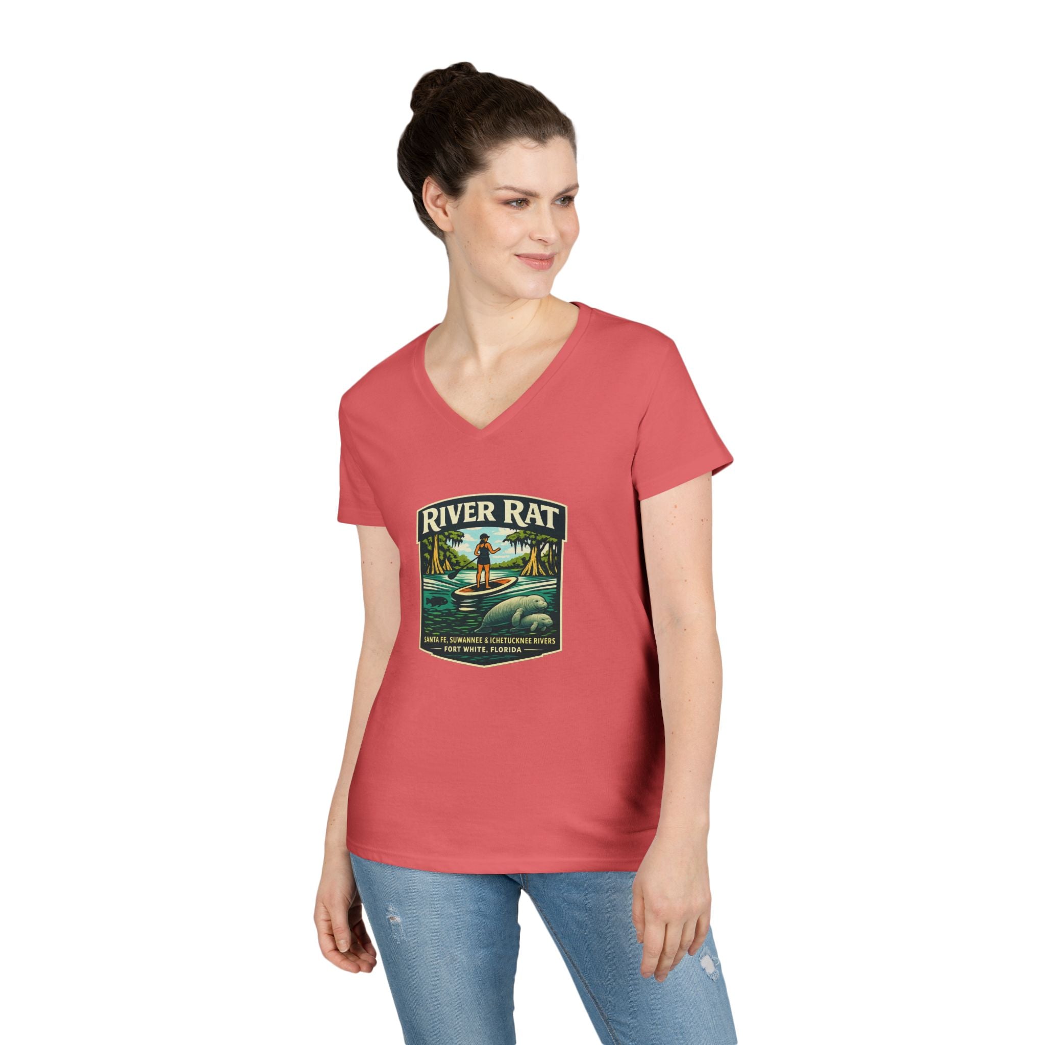 River Rat Ladies T-Shirt – Santa Fe, Suwannee & Ichetucknee Rivers | Fort White Florida Springs Tee