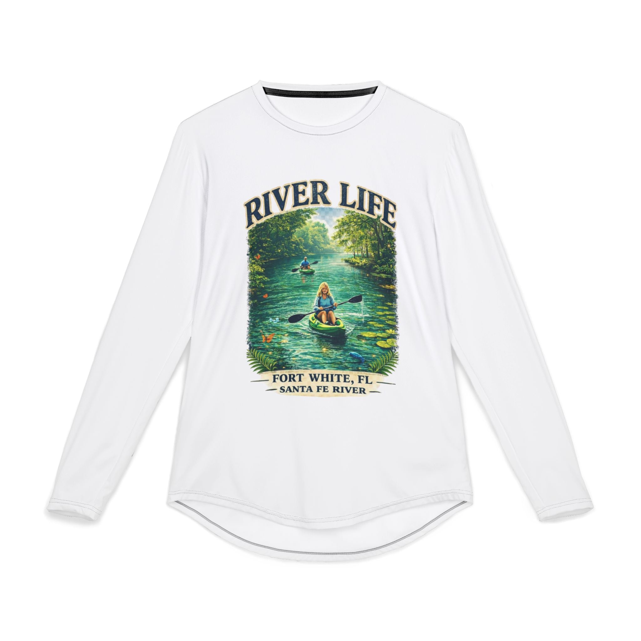 River Life UV Long Sleeve Shirt — Santa Fe River Kayak Tee