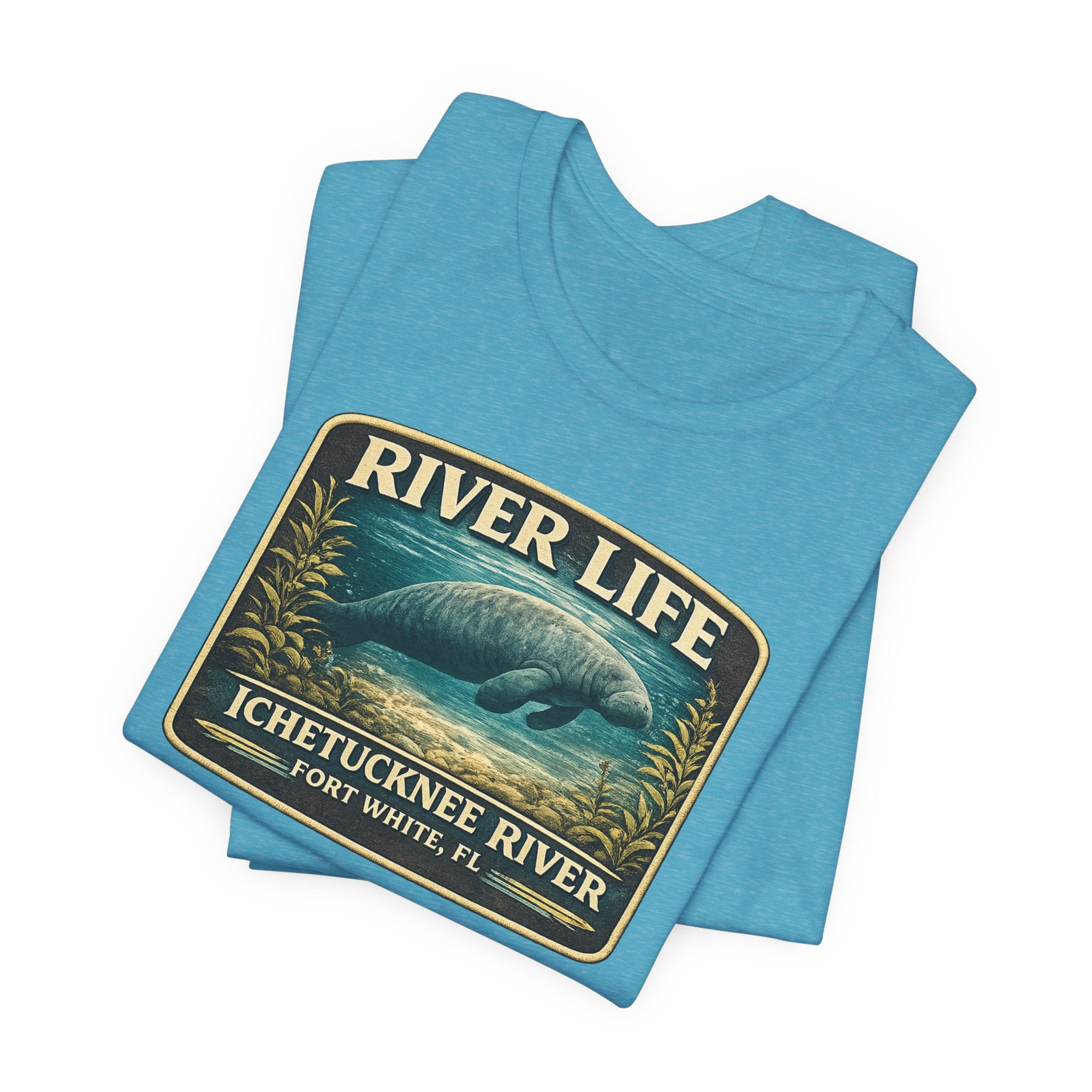 River Life Manatee T-Shirt — Ichetucknee River, Fort White FL