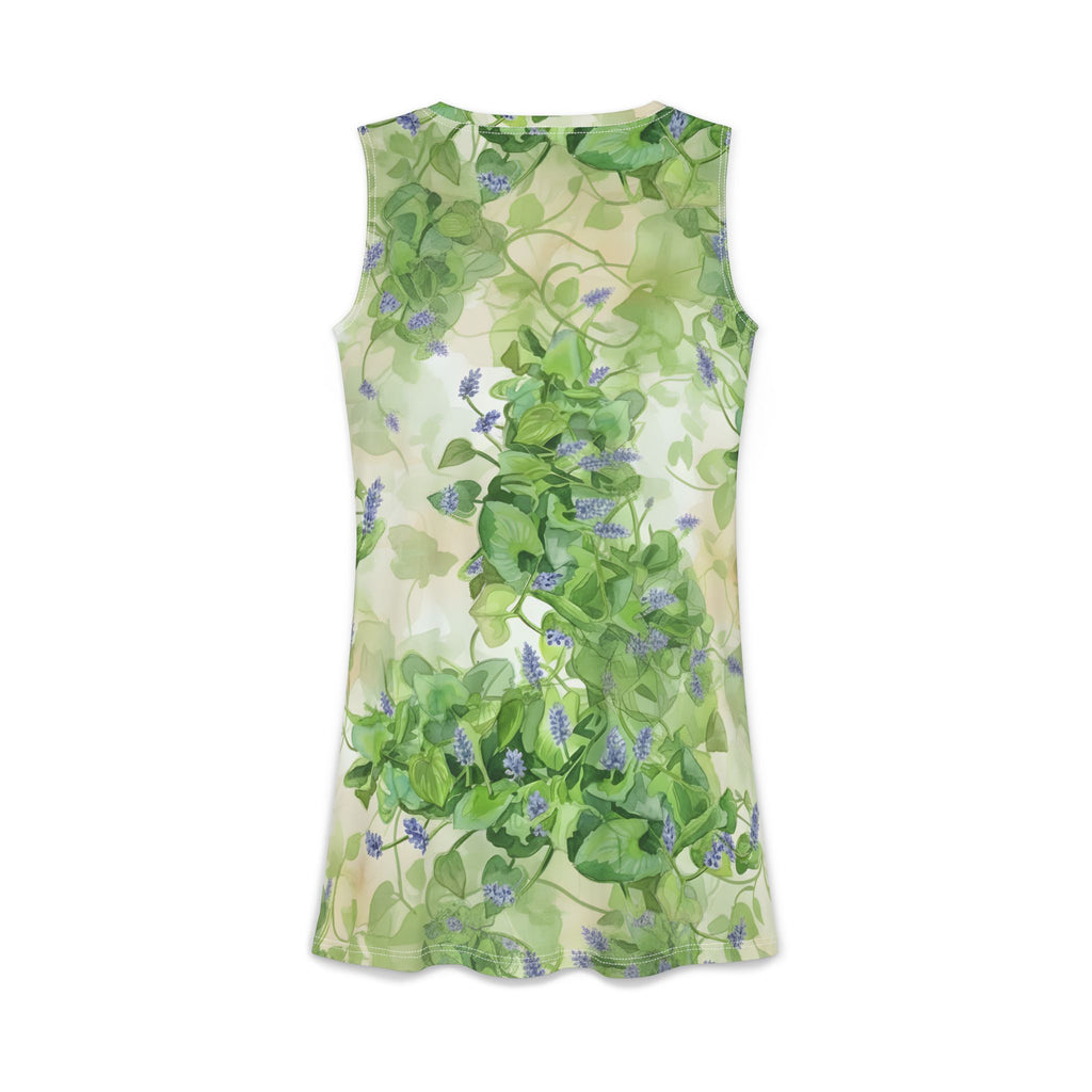River Hyacinth Reverie Sleeveless Dress — Floral Casual Sundress