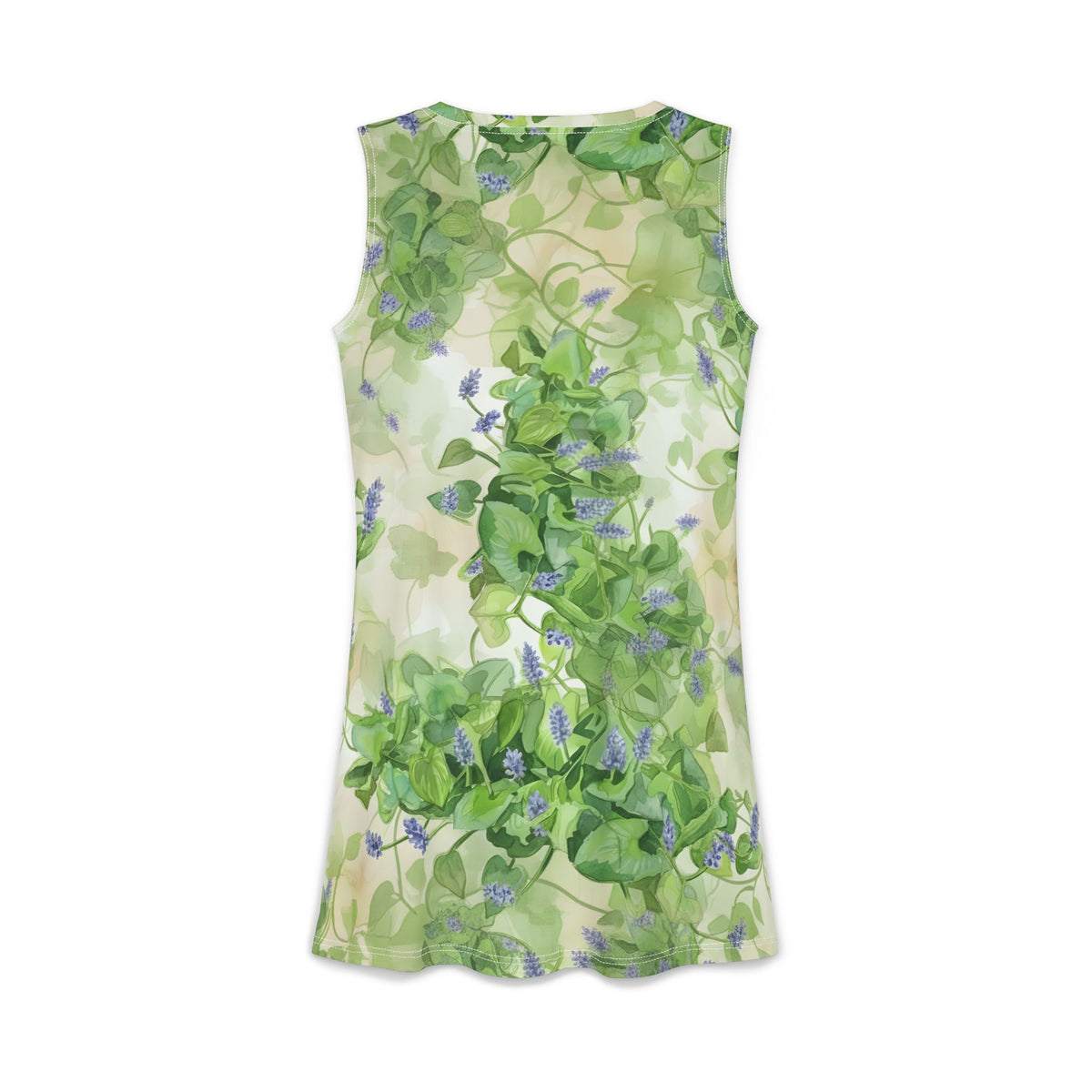 River Hyacinth Reverie Sleeveless Dress — Floral Casual Sundress