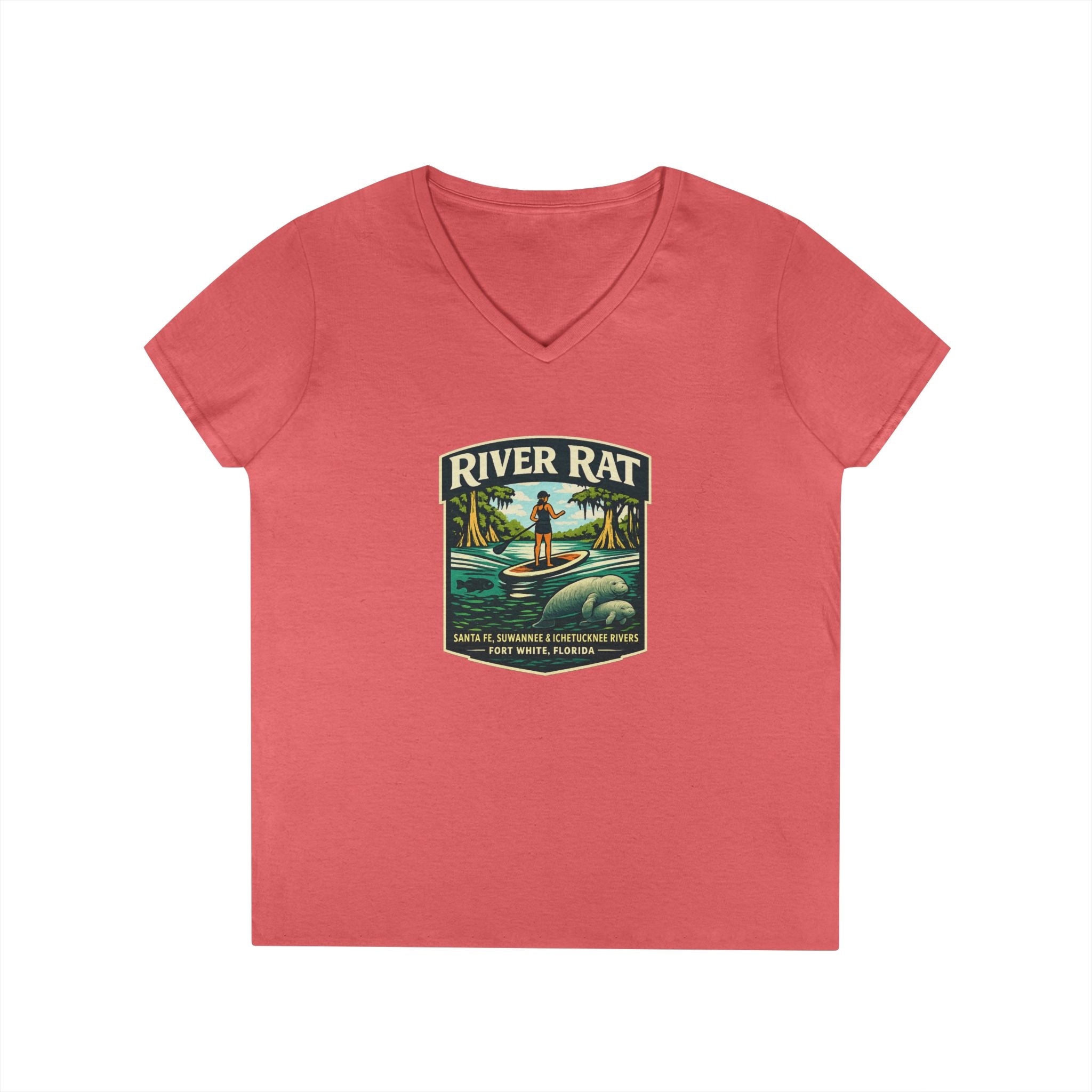 River Rat Ladies T-Shirt – Santa Fe, Suwannee & Ichetucknee Rivers | Fort White Florida Springs Tee