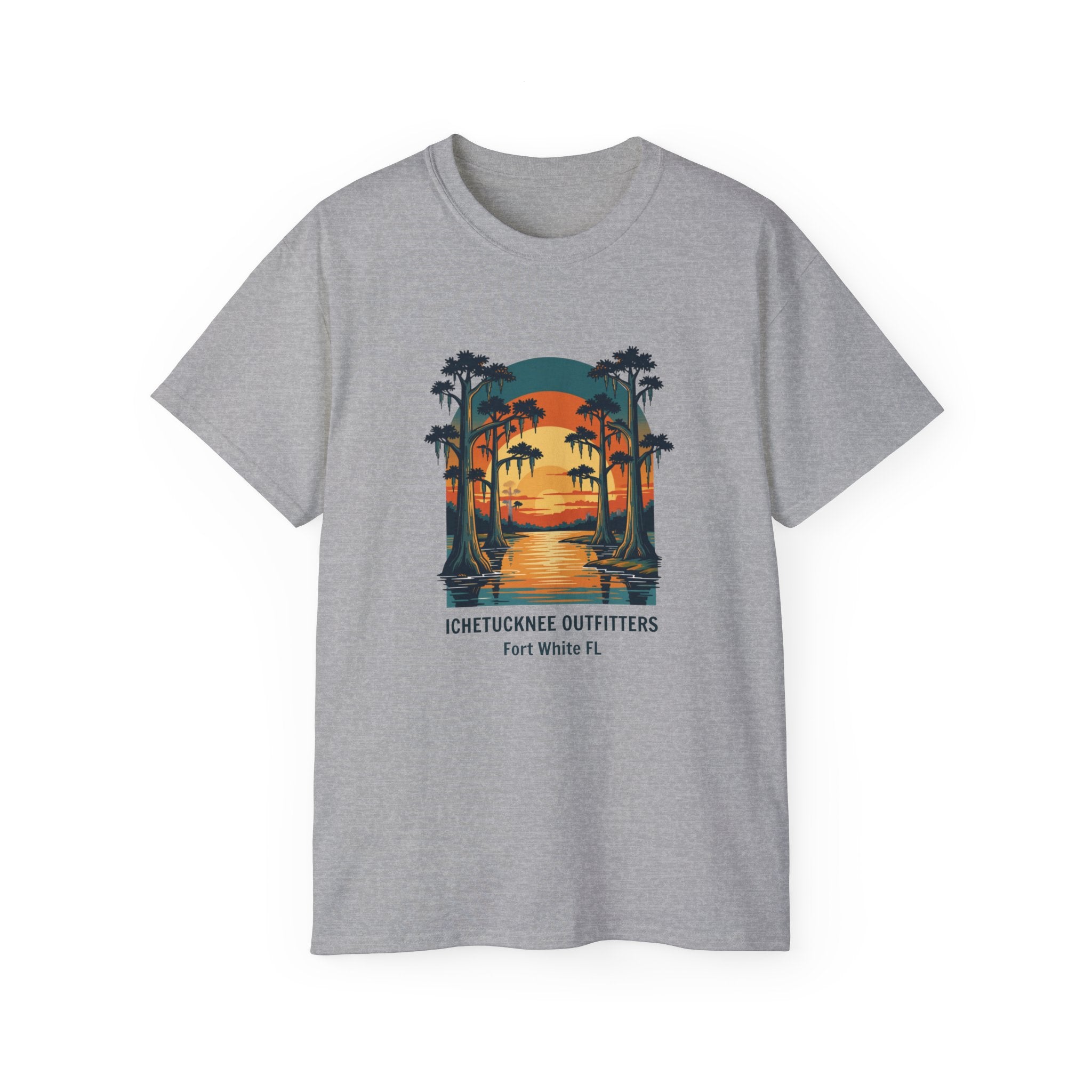 River Sunset Tee — Cypress & Springs Graphic | Fort White, FL