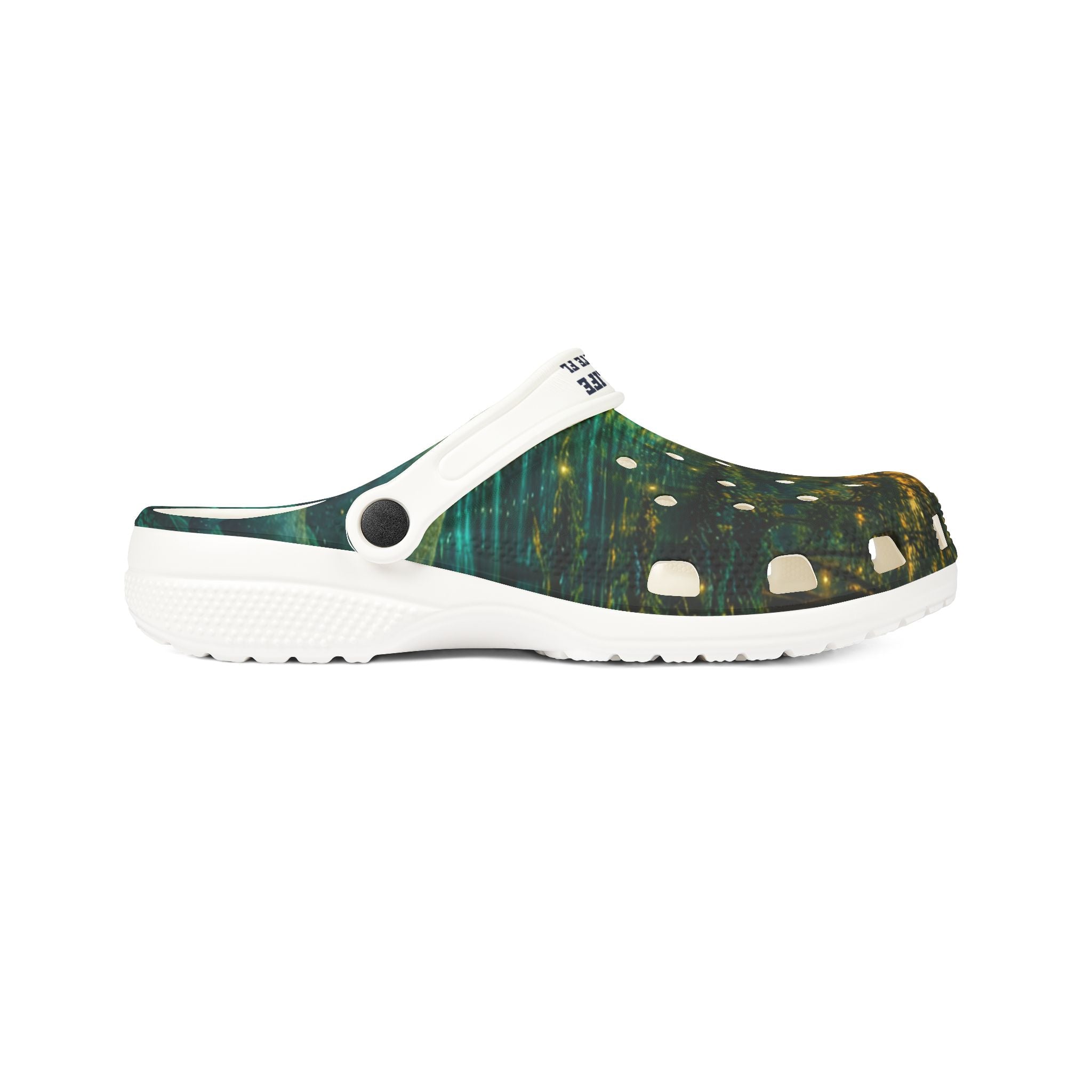 Golden Springs Print EVA Clogs — Lightweight Foam Slip-On Shoes