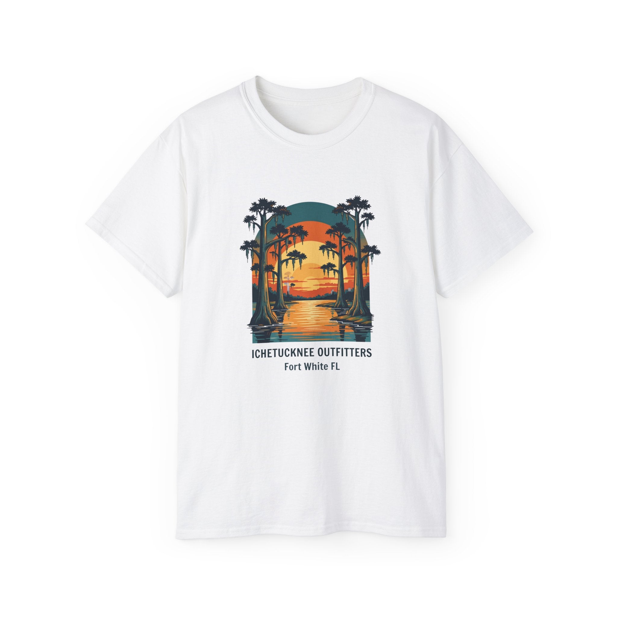 River Sunset Tee — Cypress & Springs Graphic | Fort White, FL