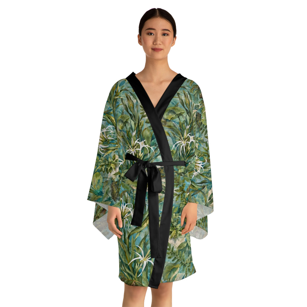 Springside Garden Long Sleeve Kimono Robe