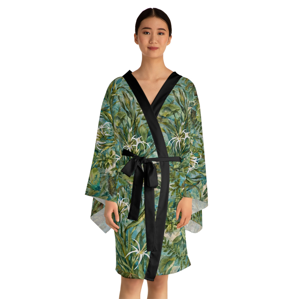 Springside Garden Long Sleeve Kimono Robe