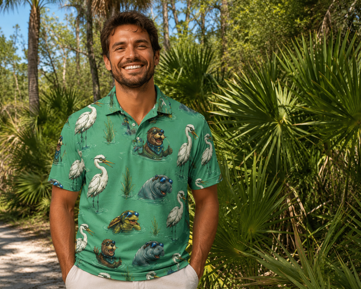 River Rat Gang™ All-Over Print Polo | Ichetucknee Outfitters – Fort White
