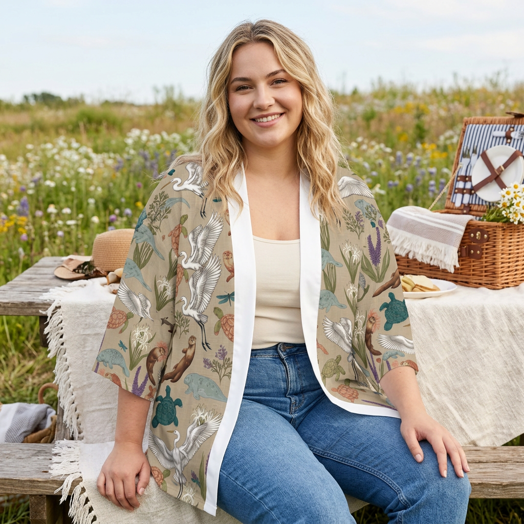 River House Coffee Time — All-Over-Print Relaxed Wrap
