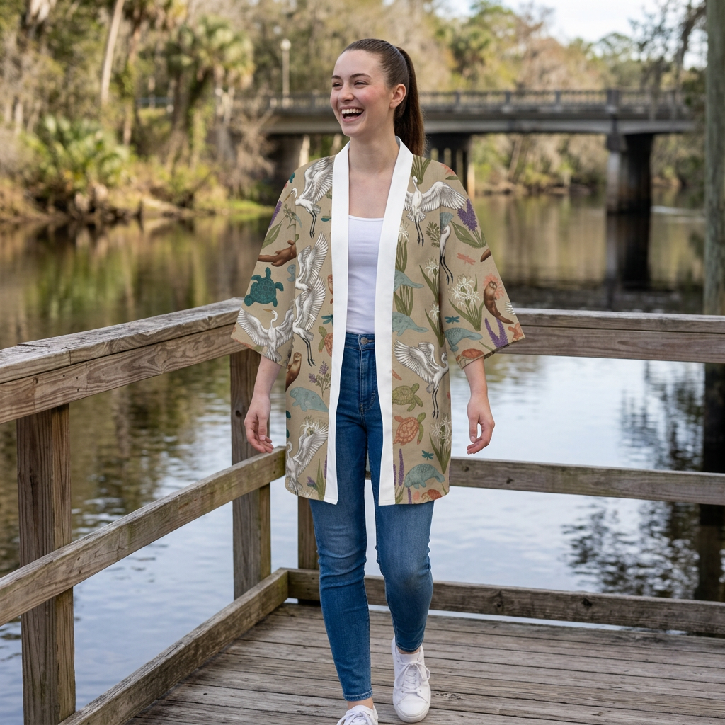 River House Coffee Time — All-Over-Print Relaxed Wrap