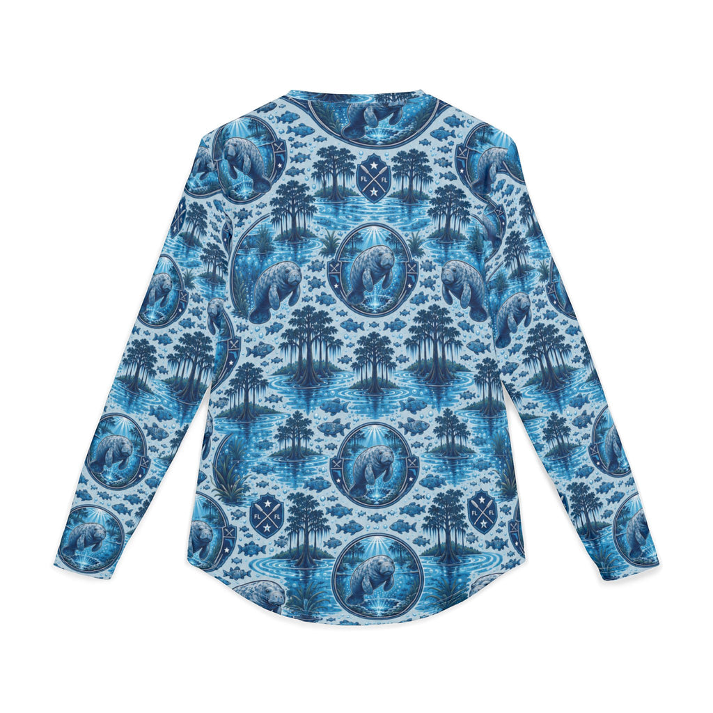 Fort White Florida Manatee Springs All-Over Print Long Sleeve Shirt