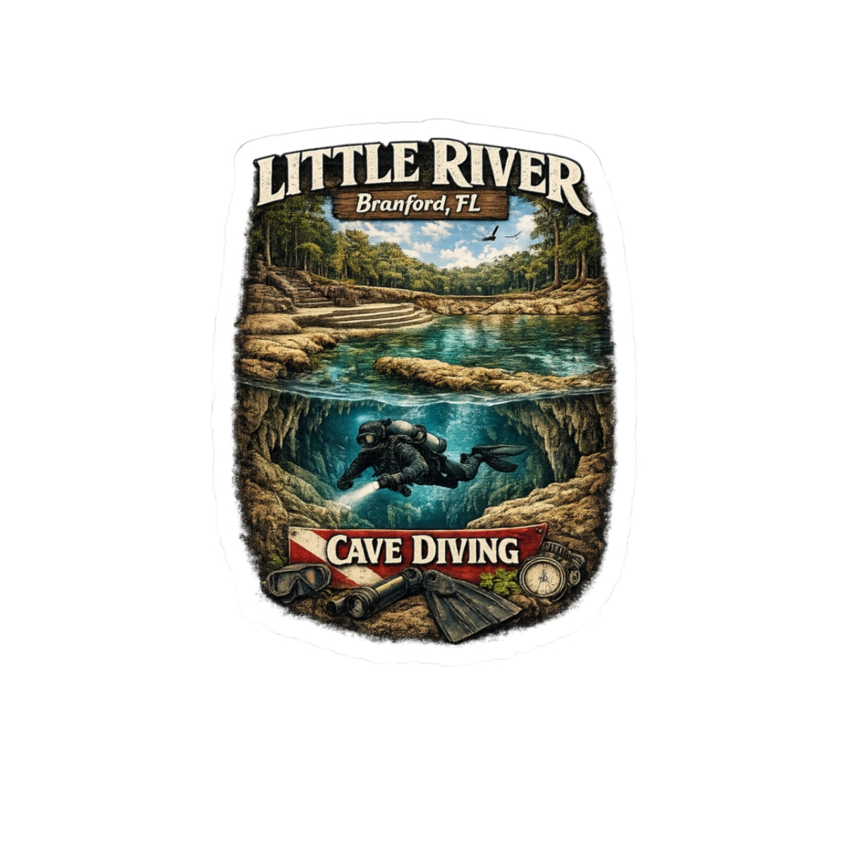 Little River Cave Diving Sticker – Branford, Florida