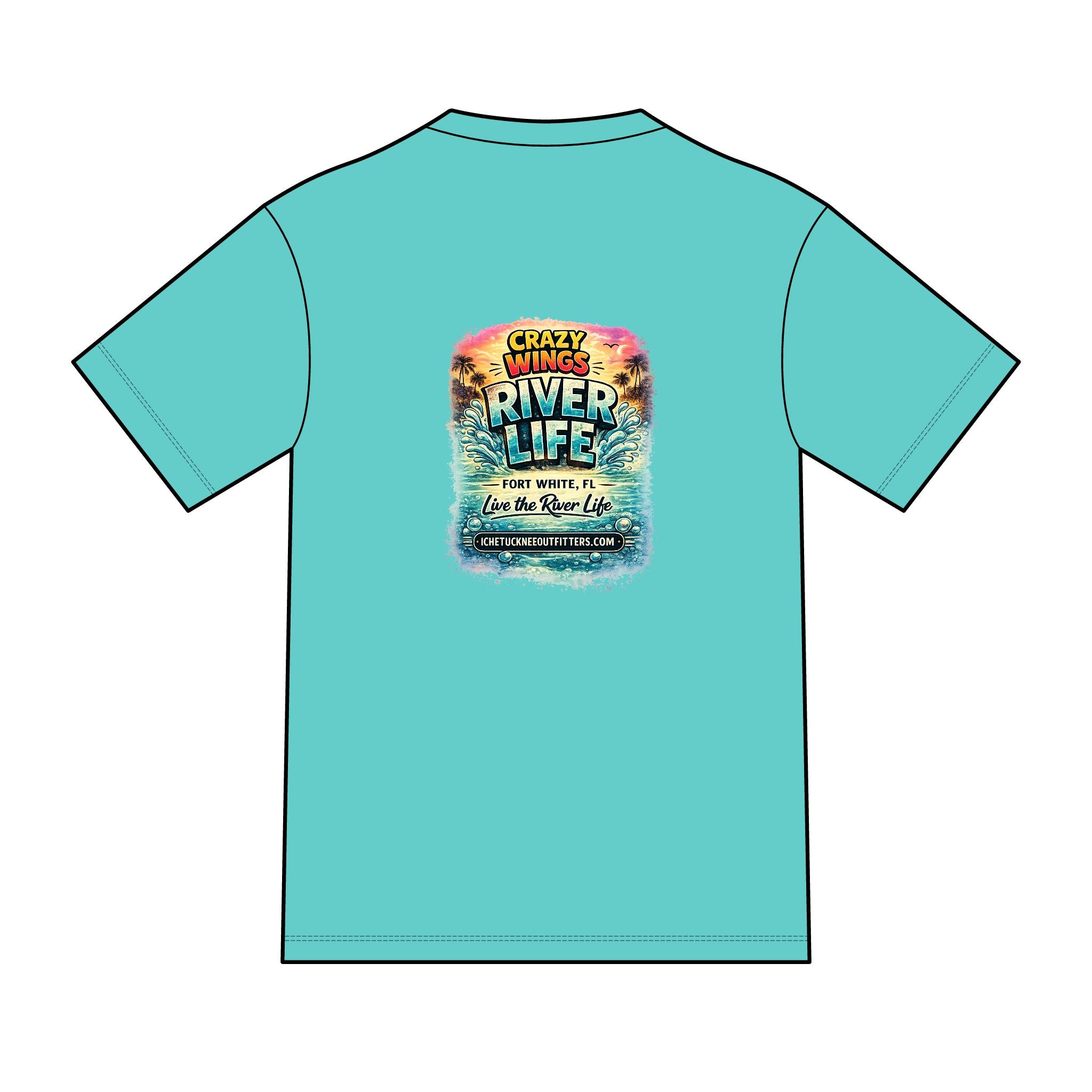 The Owen – Crazy Wings x River Life Men’s T-Shirt | Fort White FL Springs Edition
