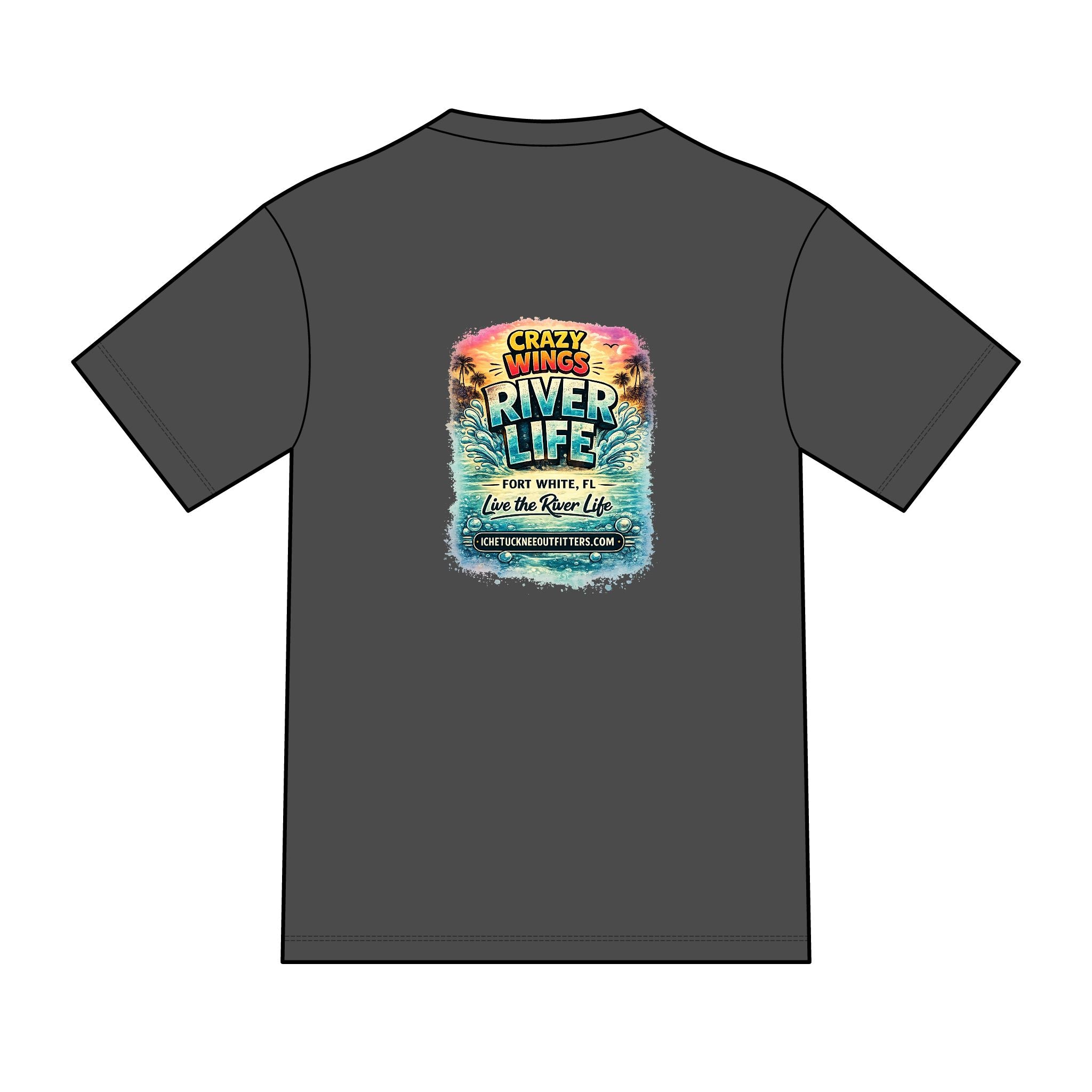 The Owen – Crazy Wings x River Life Men’s T-Shirt | Fort White FL Springs Edition