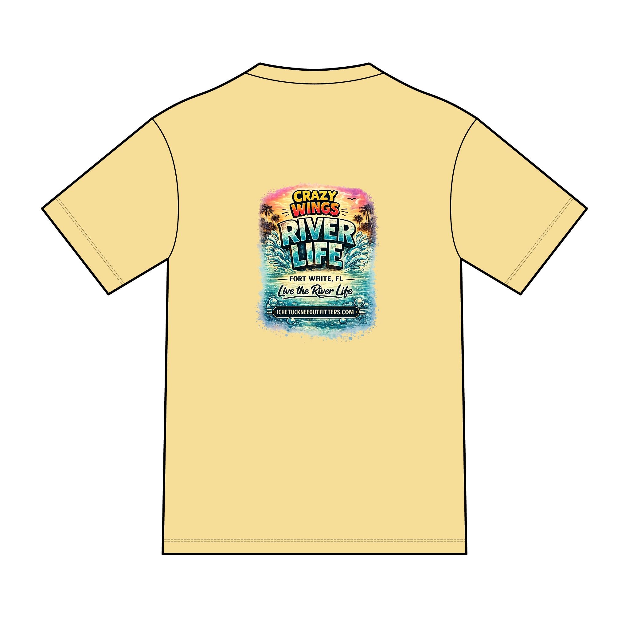 The Owen – Crazy Wings x River Life Men’s T-Shirt | Fort White FL Springs Edition
