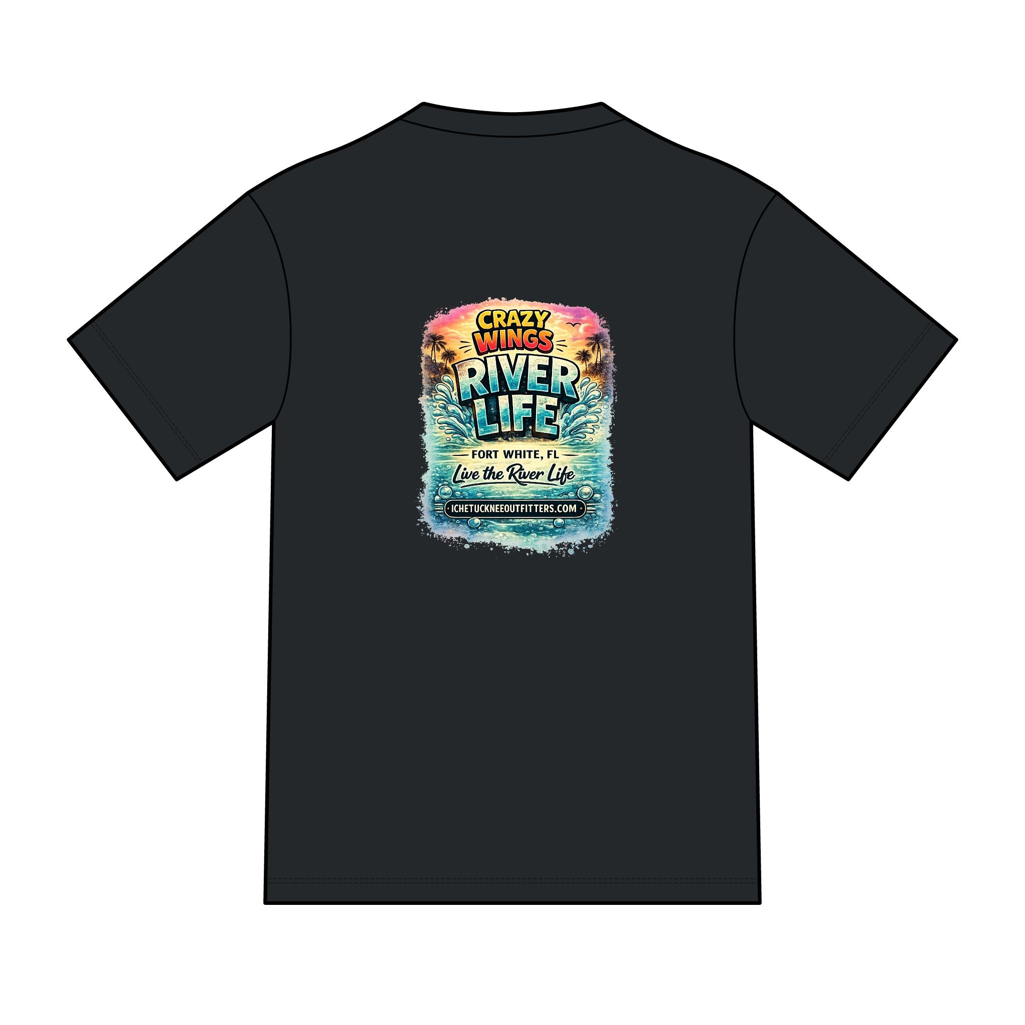The Owen – Crazy Wings x River Life Men’s T-Shirt | Fort White FL Springs Edition