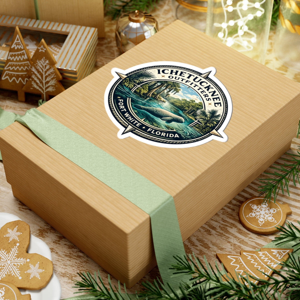 Ichetucknee Outfitters Compass Logo Sticker – Fort White, Florida
