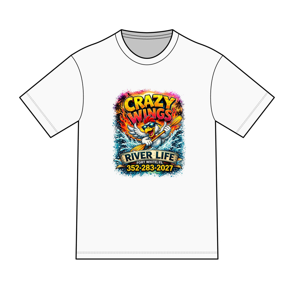 The Owen – Crazy Wings x River Life Men’s T-Shirt | Fort White FL Springs Edition